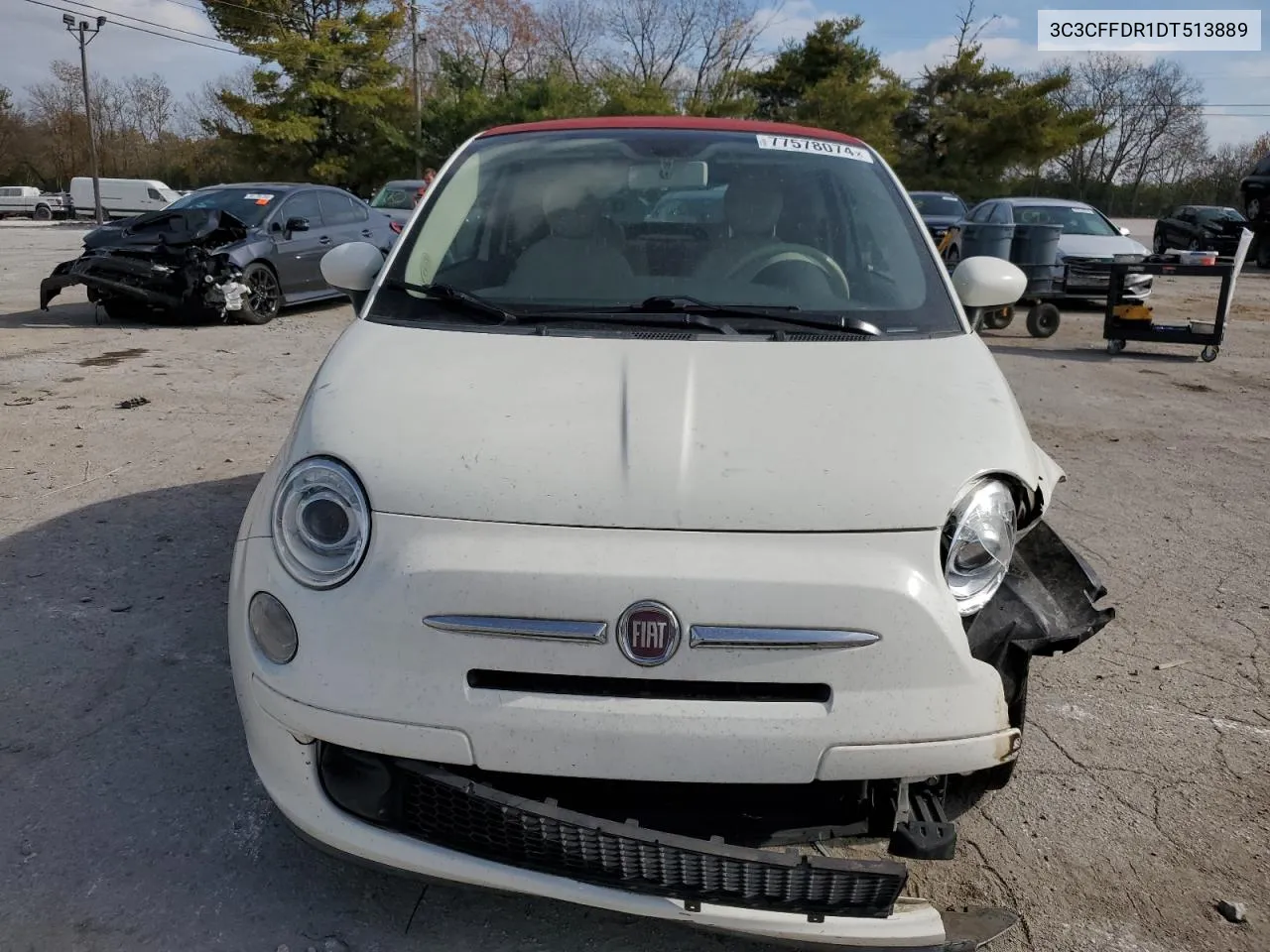 2013 Fiat 500 Pop VIN: 3C3CFFDR1DT513889 Lot: 77578074