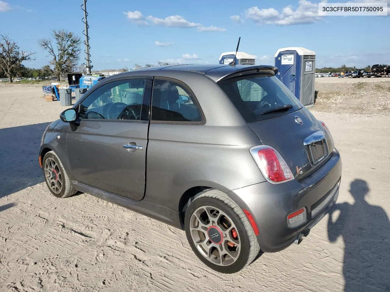 2013 Fiat 500 Sport VIN: 3C3CFFBR5DT750095 Lot: 77852374