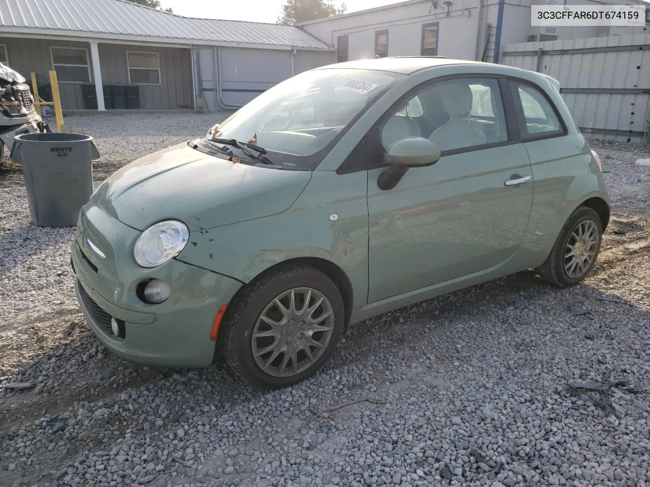 2013 Fiat 500 Pop VIN: 3C3CFFAR6DT674159 Lot: 77880364