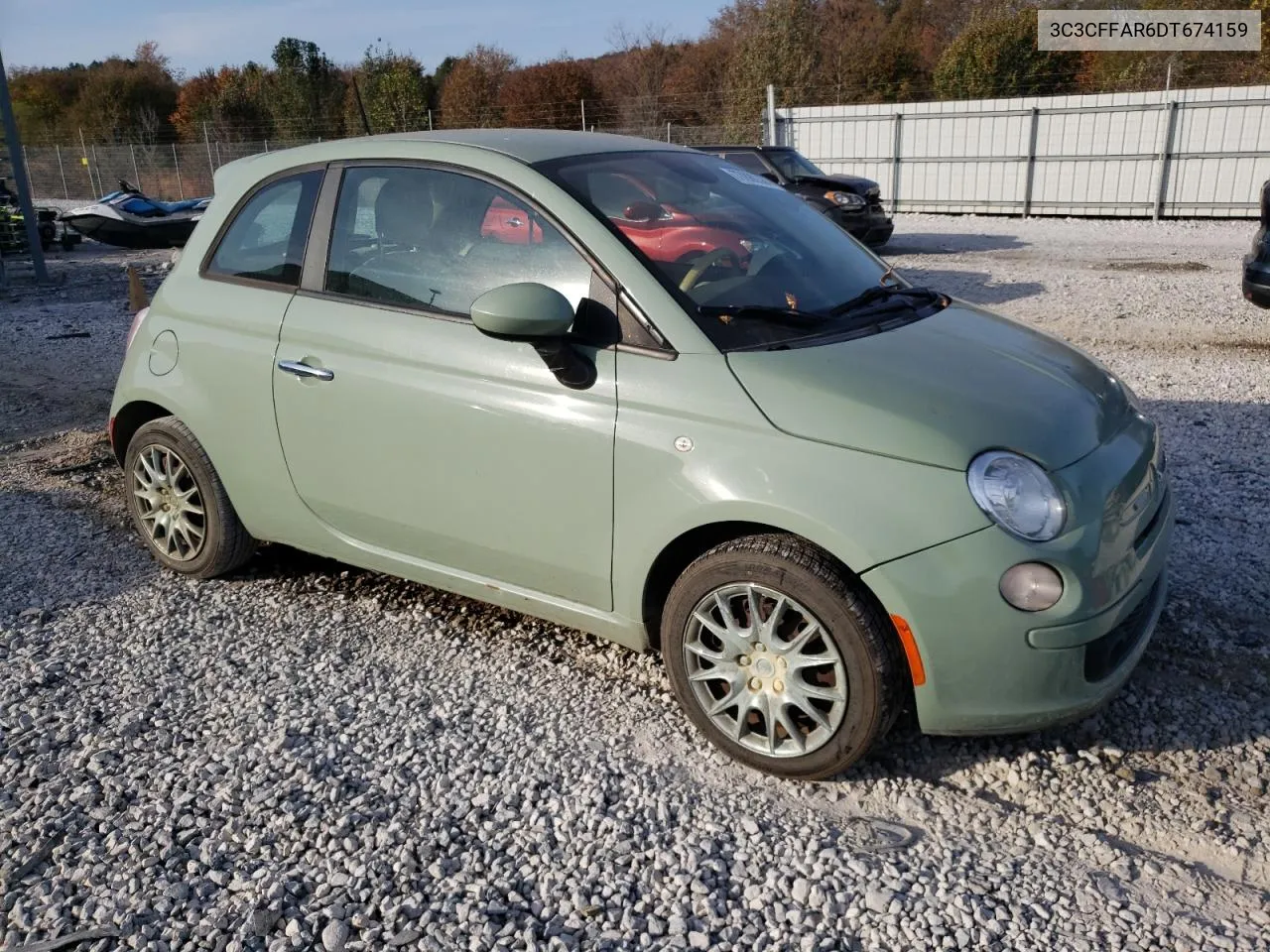 2013 Fiat 500 Pop VIN: 3C3CFFAR6DT674159 Lot: 77880364