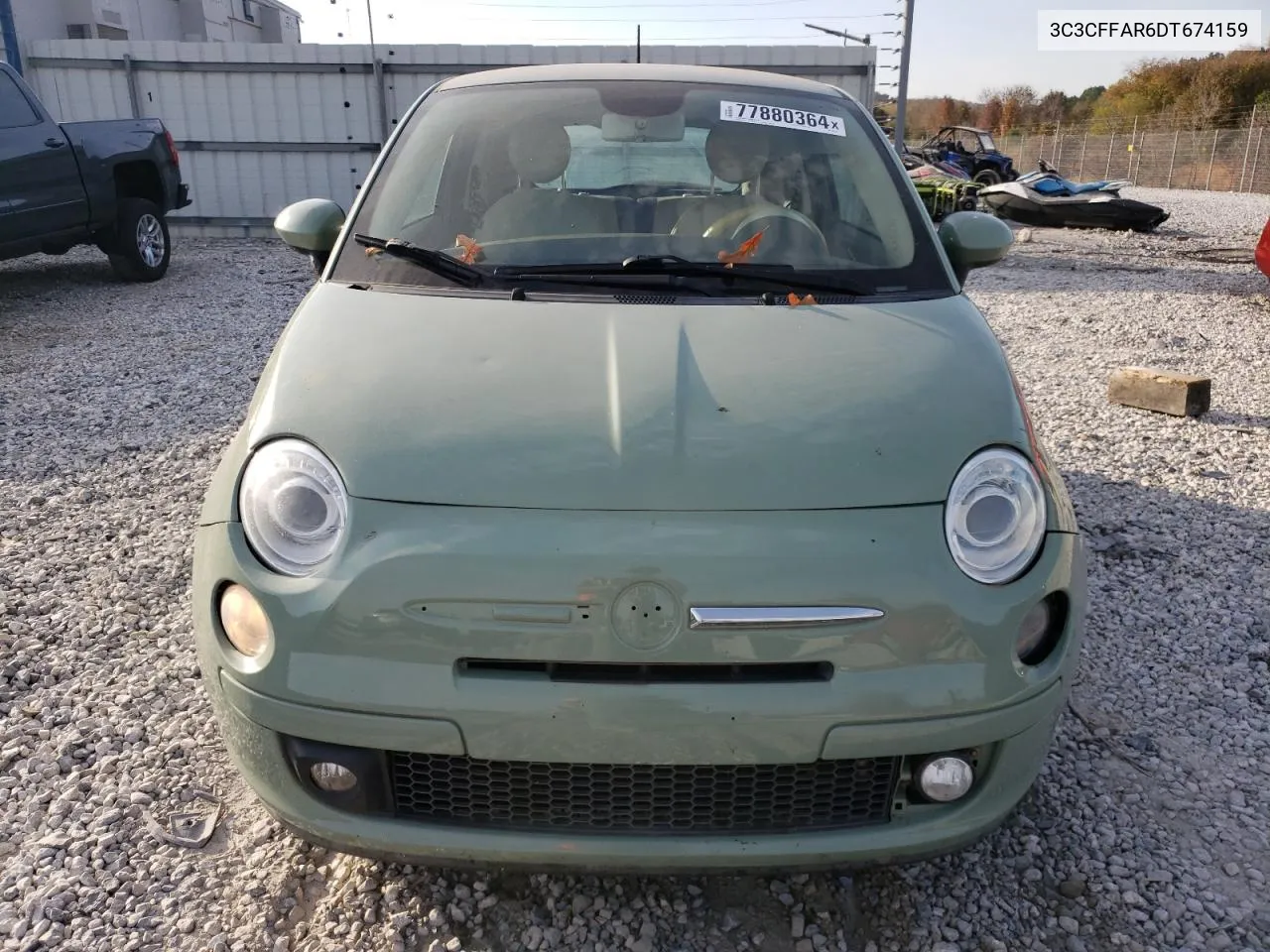 2013 Fiat 500 Pop VIN: 3C3CFFAR6DT674159 Lot: 77880364