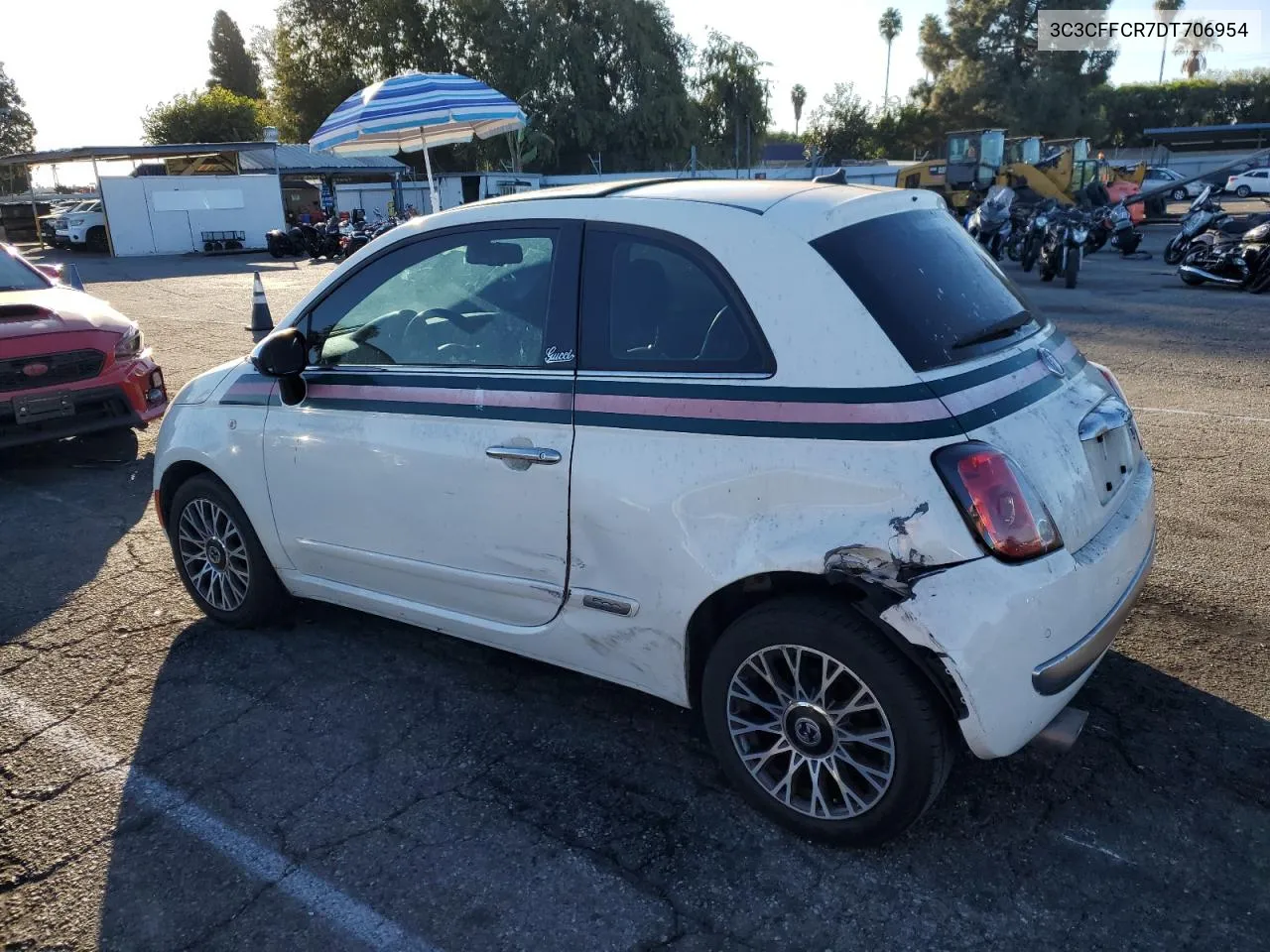 2013 Fiat 500 Lounge VIN: 3C3CFFCR7DT706954 Lot: 77885754