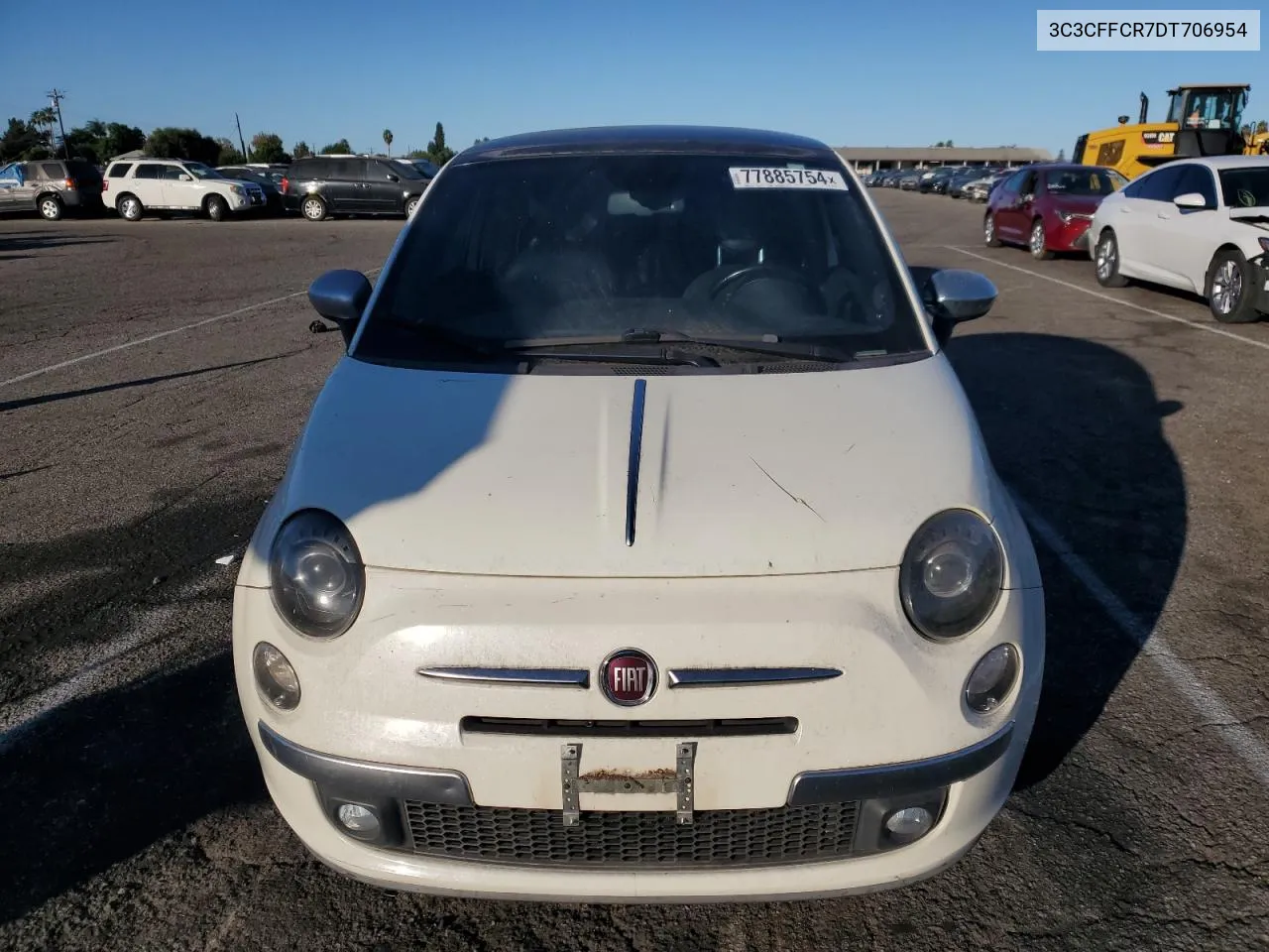 2013 Fiat 500 Lounge VIN: 3C3CFFCR7DT706954 Lot: 77885754