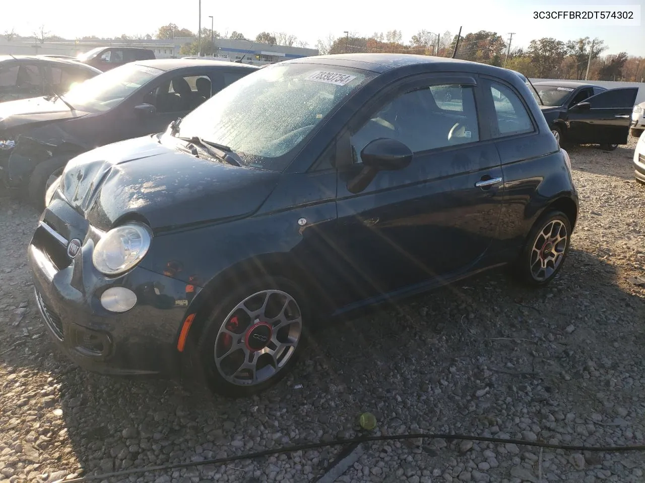 2013 Fiat 500 Sport VIN: 3C3CFFBR2DT574302 Lot: 78393754