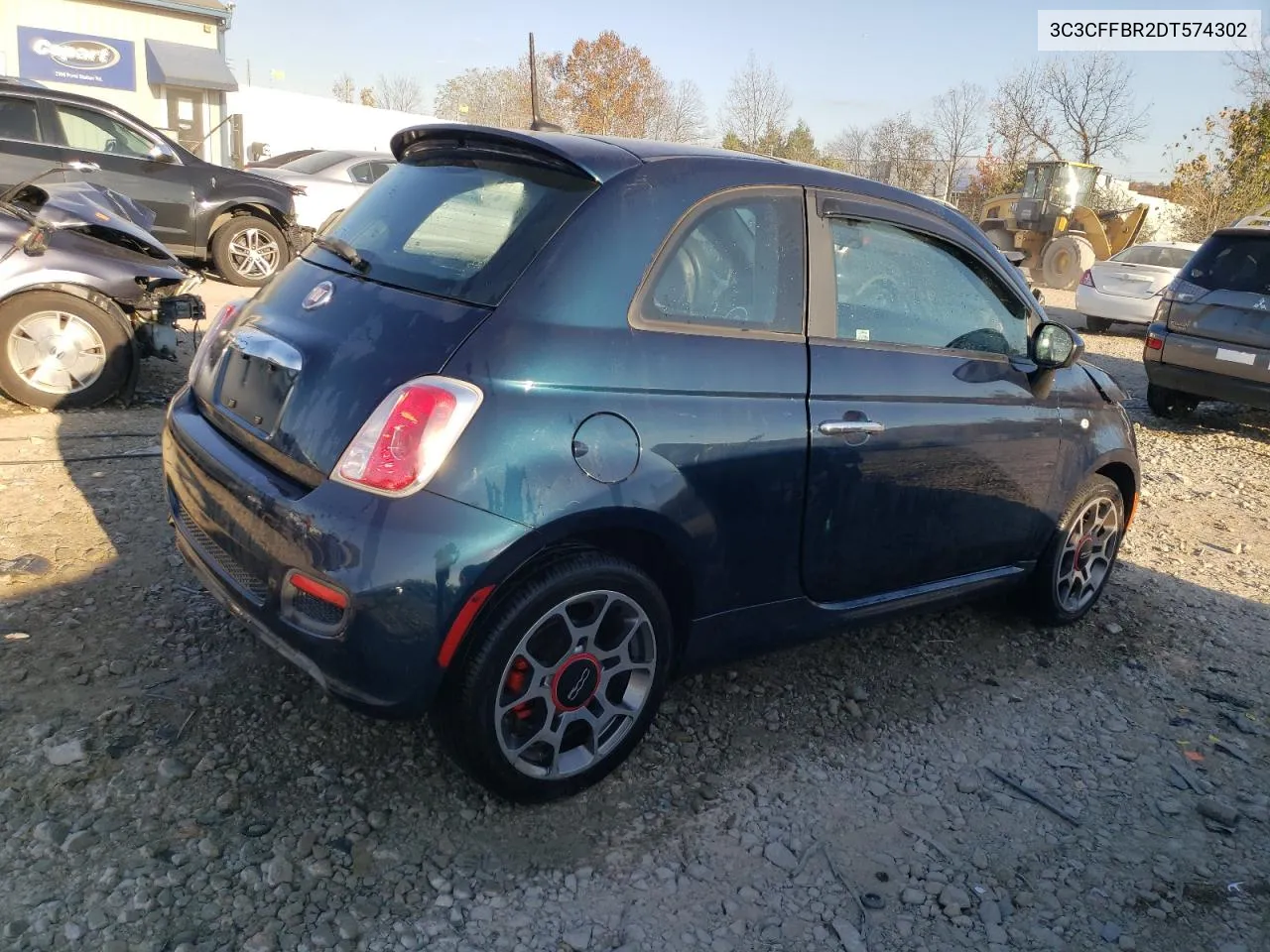 2013 Fiat 500 Sport VIN: 3C3CFFBR2DT574302 Lot: 78393754