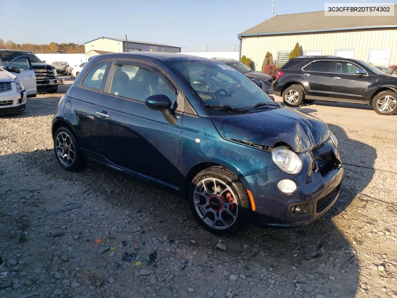 2013 Fiat 500 Sport VIN: 3C3CFFBR2DT574302 Lot: 78393754