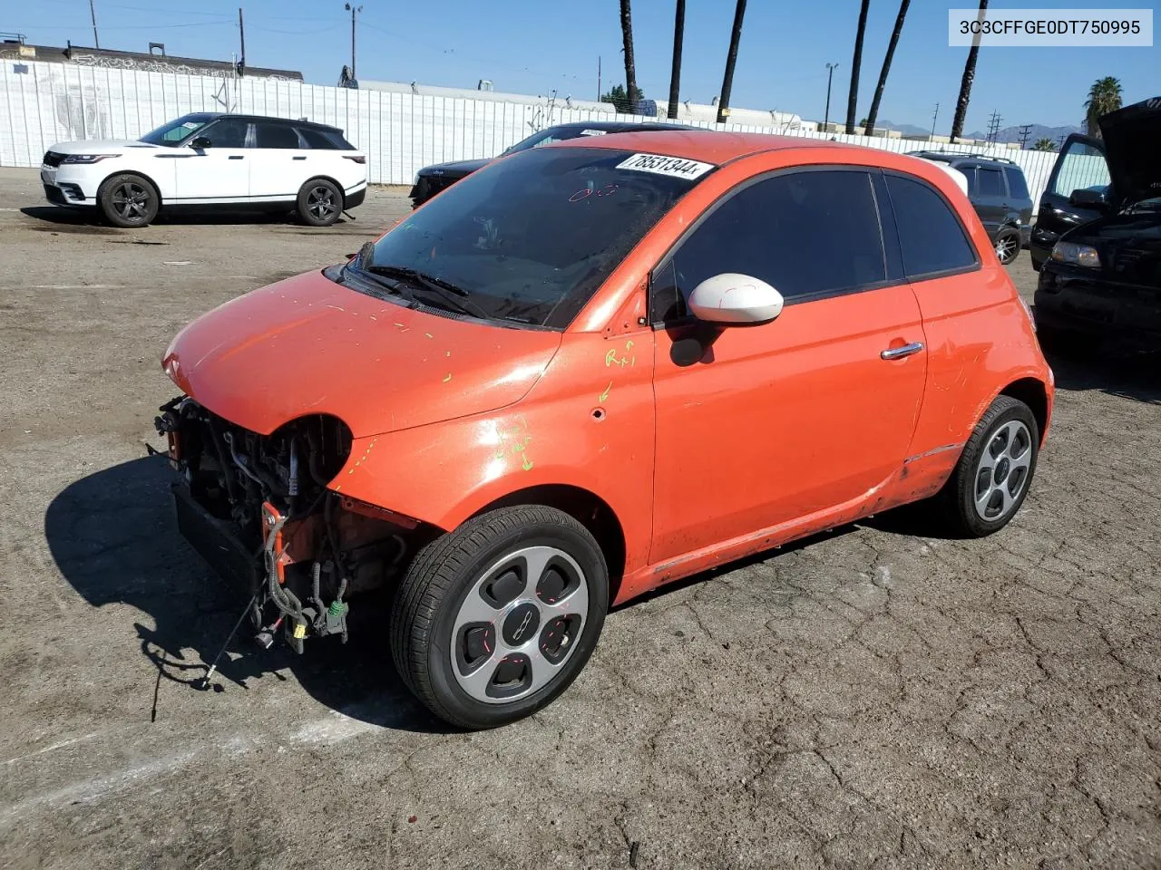 2013 Fiat 500 Electric VIN: 3C3CFFGE0DT750995 Lot: 78531344