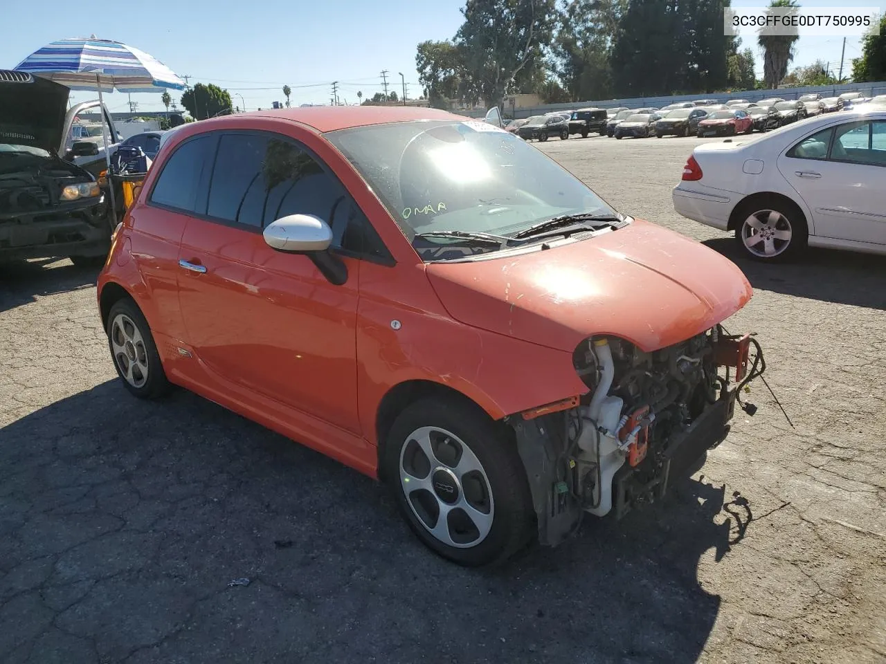 2013 Fiat 500 Electric VIN: 3C3CFFGE0DT750995 Lot: 78531344