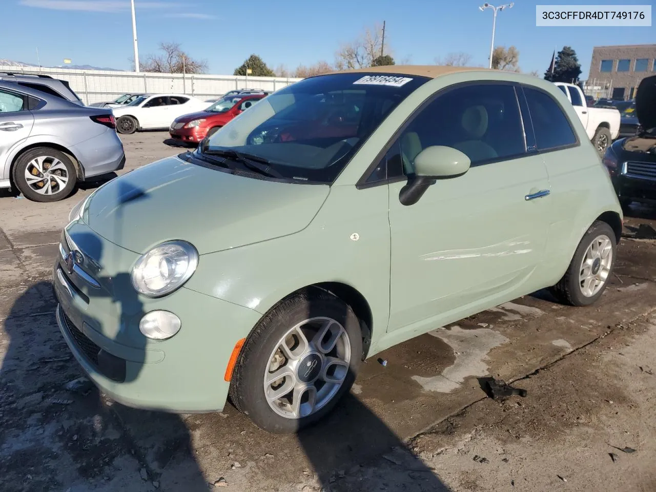 2013 Fiat 500 Pop VIN: 3C3CFFDR4DT749176 Lot: 79916454