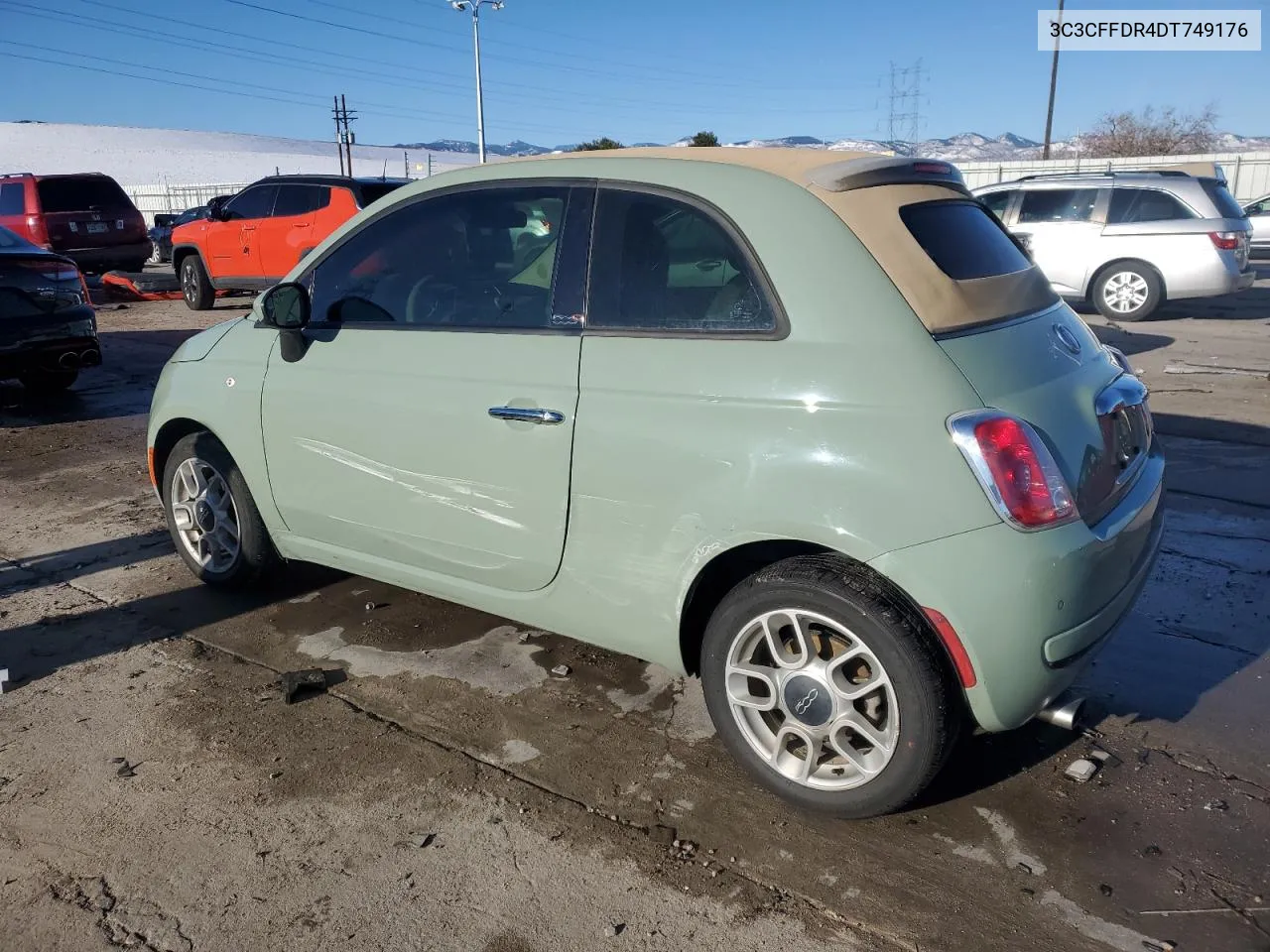 2013 Fiat 500 Pop VIN: 3C3CFFDR4DT749176 Lot: 79916454