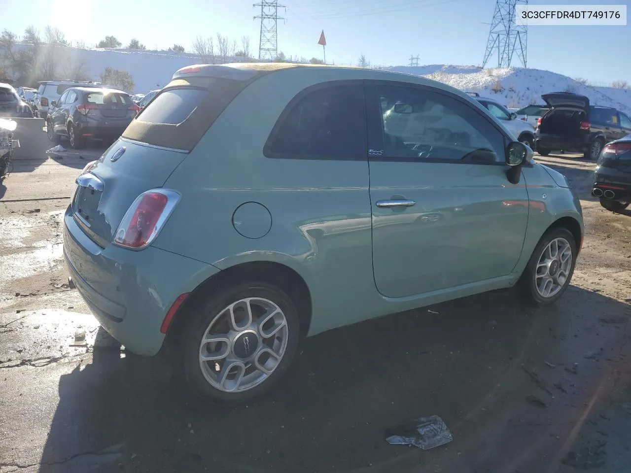 2013 Fiat 500 Pop VIN: 3C3CFFDR4DT749176 Lot: 79916454