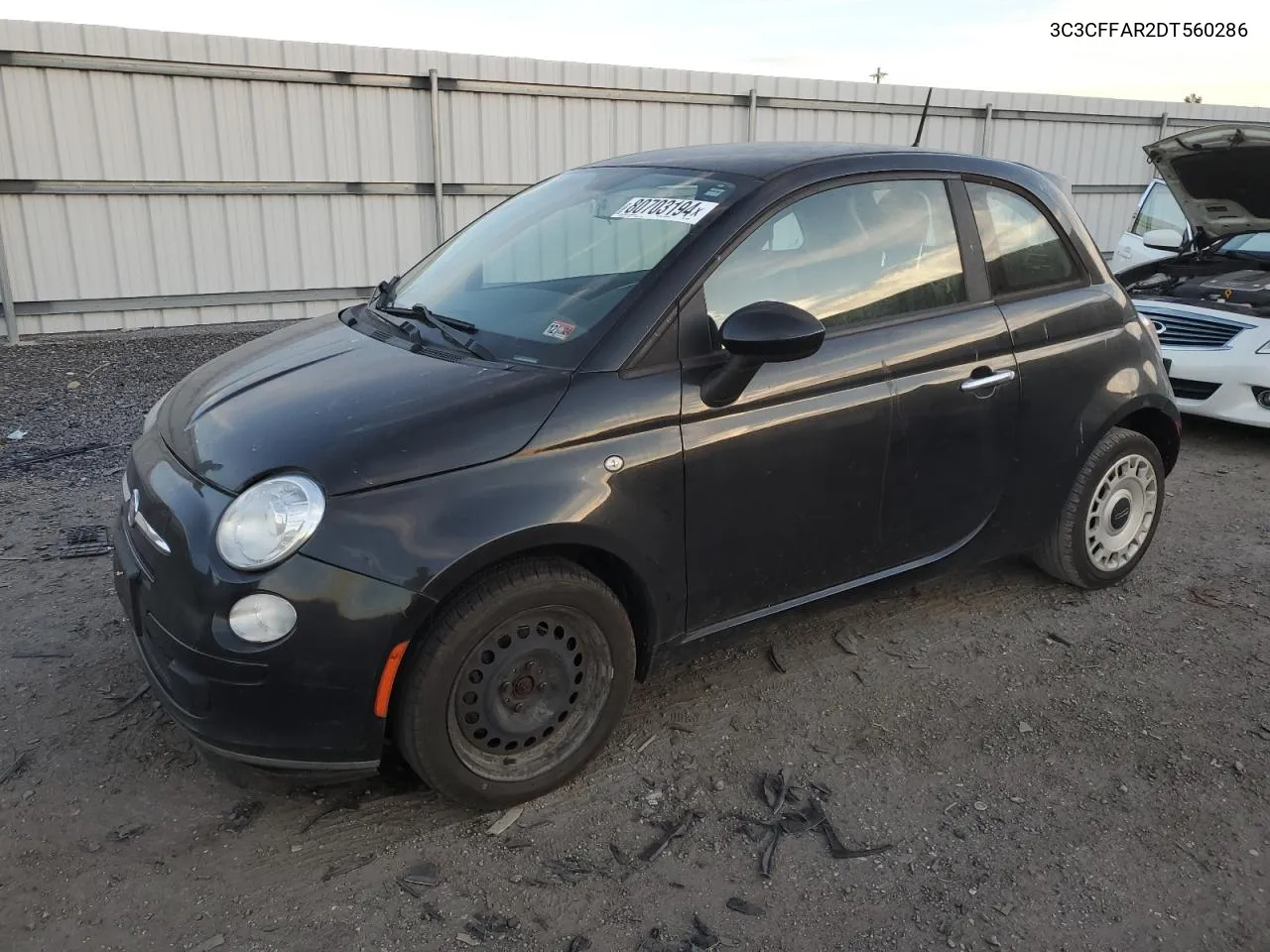 2013 Fiat 500 Pop VIN: 3C3CFFAR2DT560286 Lot: 80703194