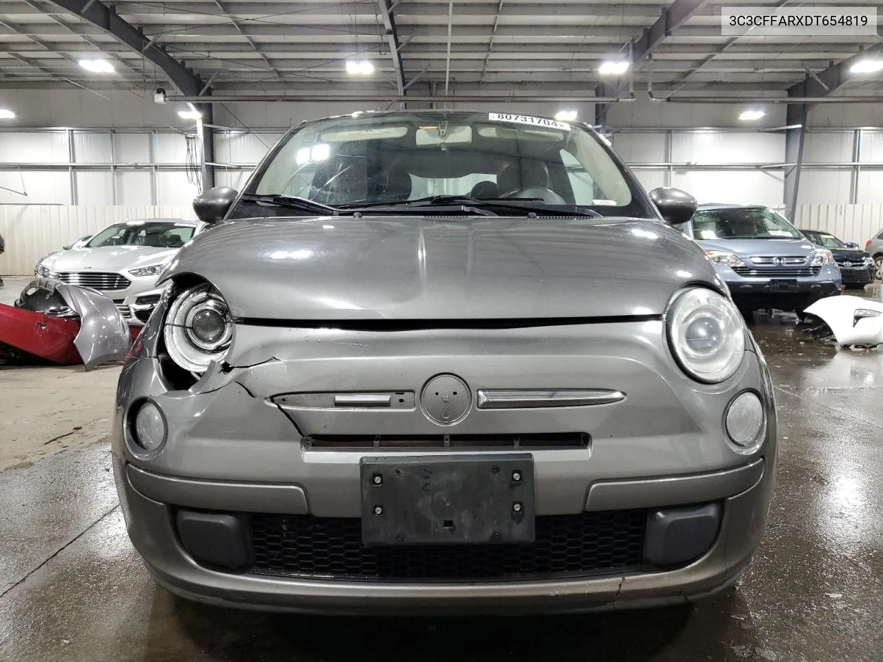 2013 Fiat 500 Pop VIN: 3C3CFFARXDT654819 Lot: 80731704