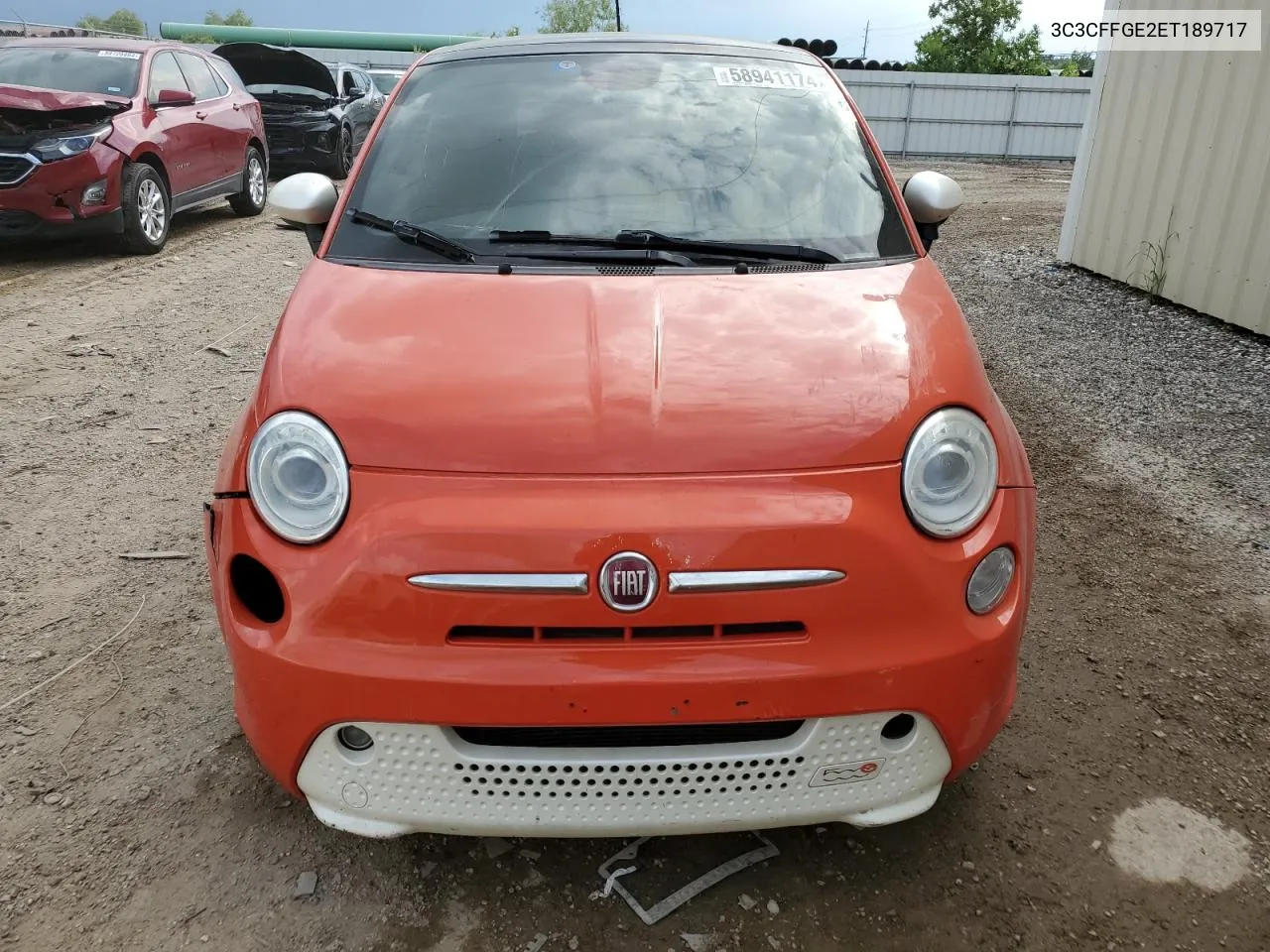 2014 Fiat 500 Electric VIN: 3C3CFFGE2ET189717 Lot: 58941174