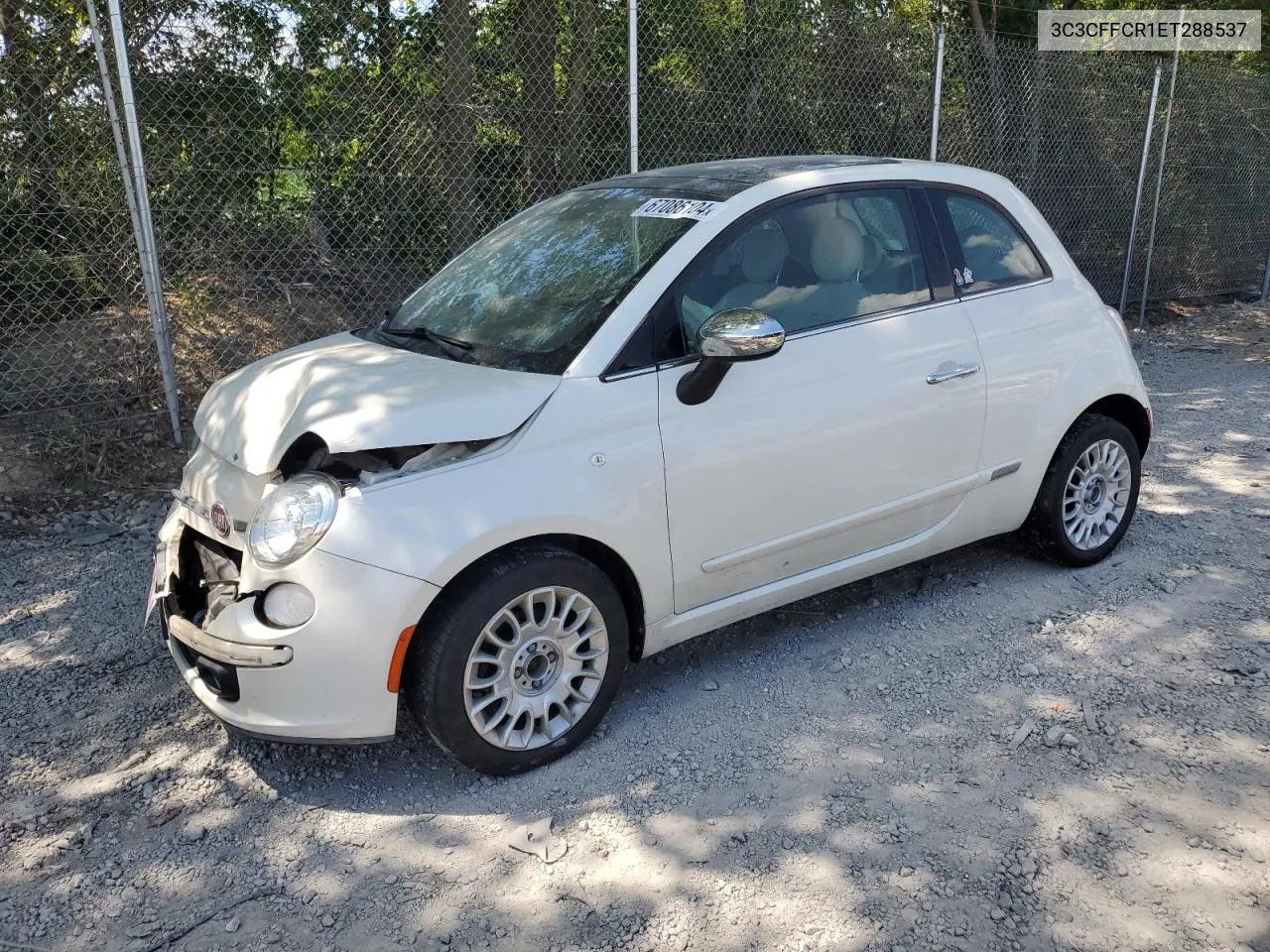 2014 Fiat 500 Lounge VIN: 3C3CFFCR1ET288537 Lot: 67086104