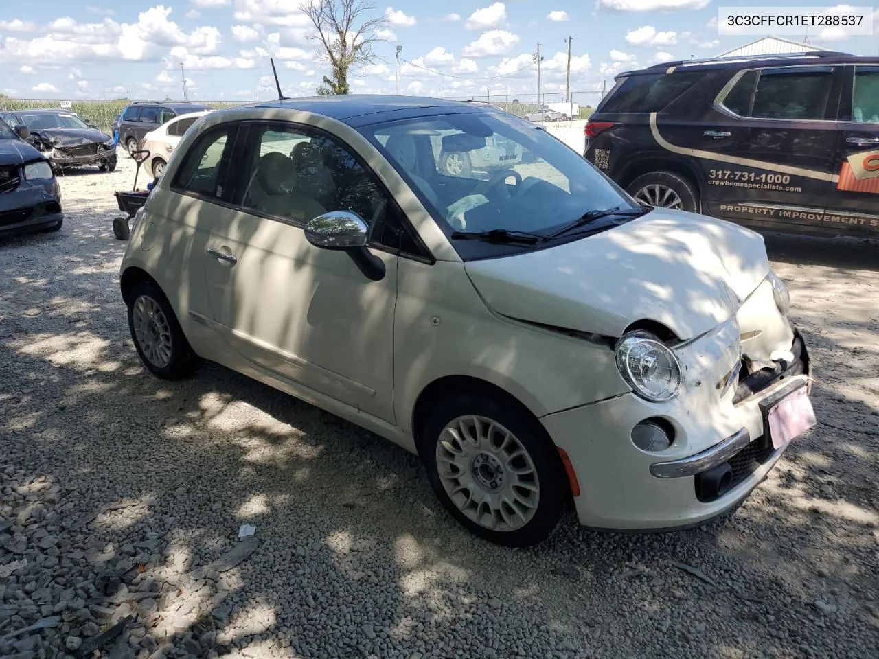 2014 Fiat 500 Lounge VIN: 3C3CFFCR1ET288537 Lot: 67086104