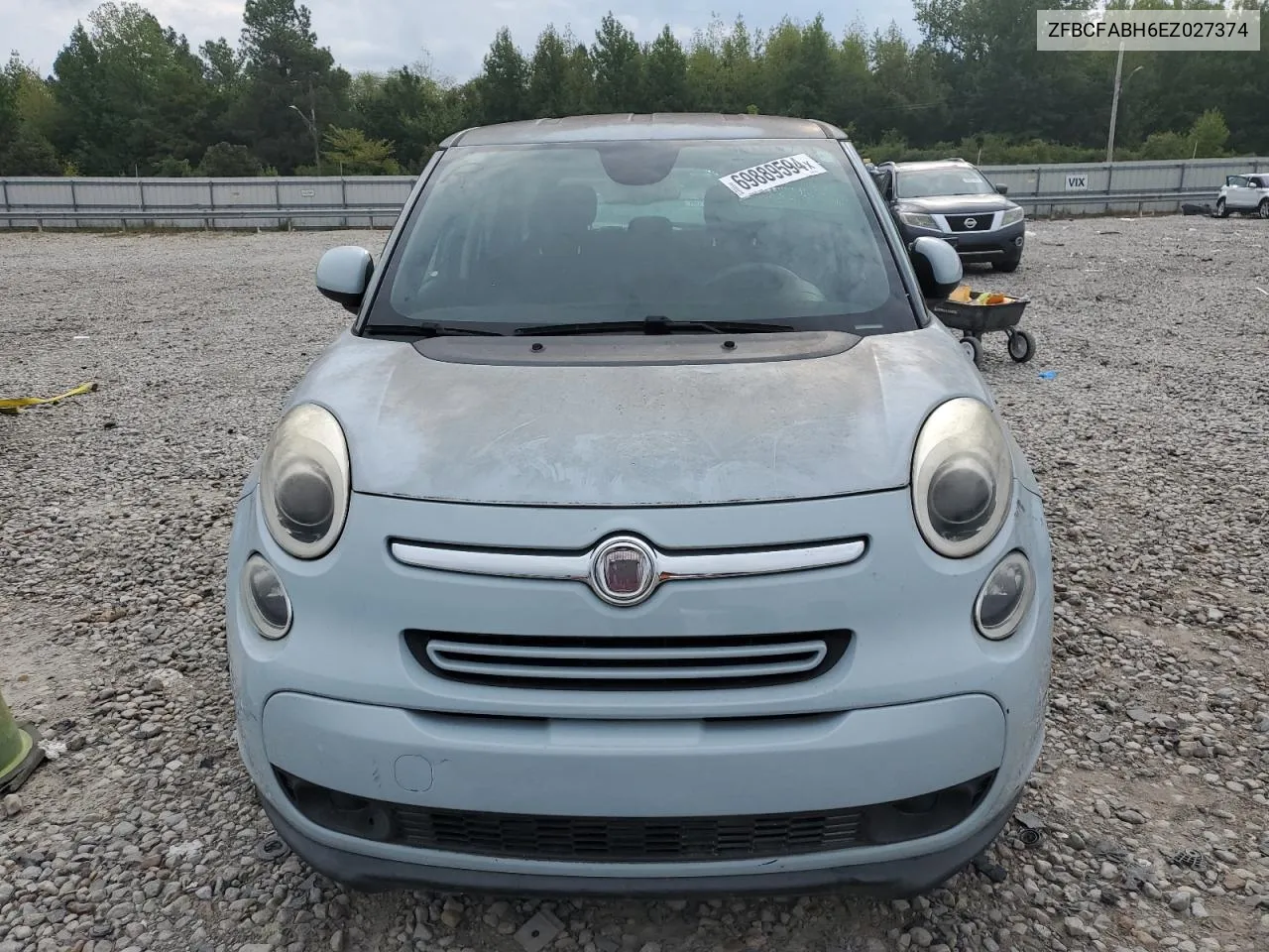 2014 Fiat 500L Easy VIN: ZFBCFABH6EZ027374 Lot: 69889594