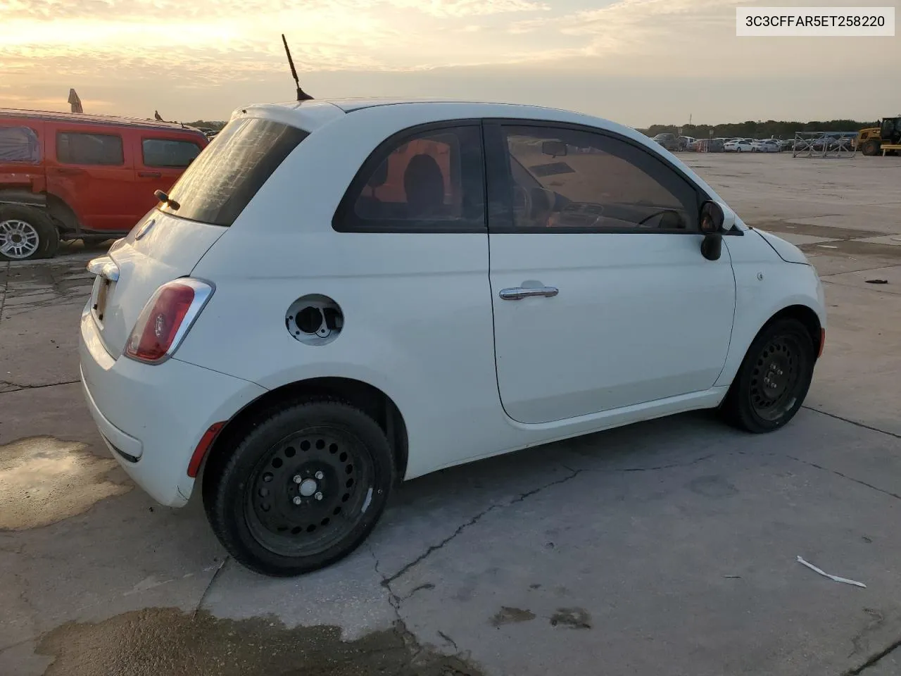 2014 Fiat 500 Pop VIN: 3C3CFFAR5ET258220 Lot: 70130294