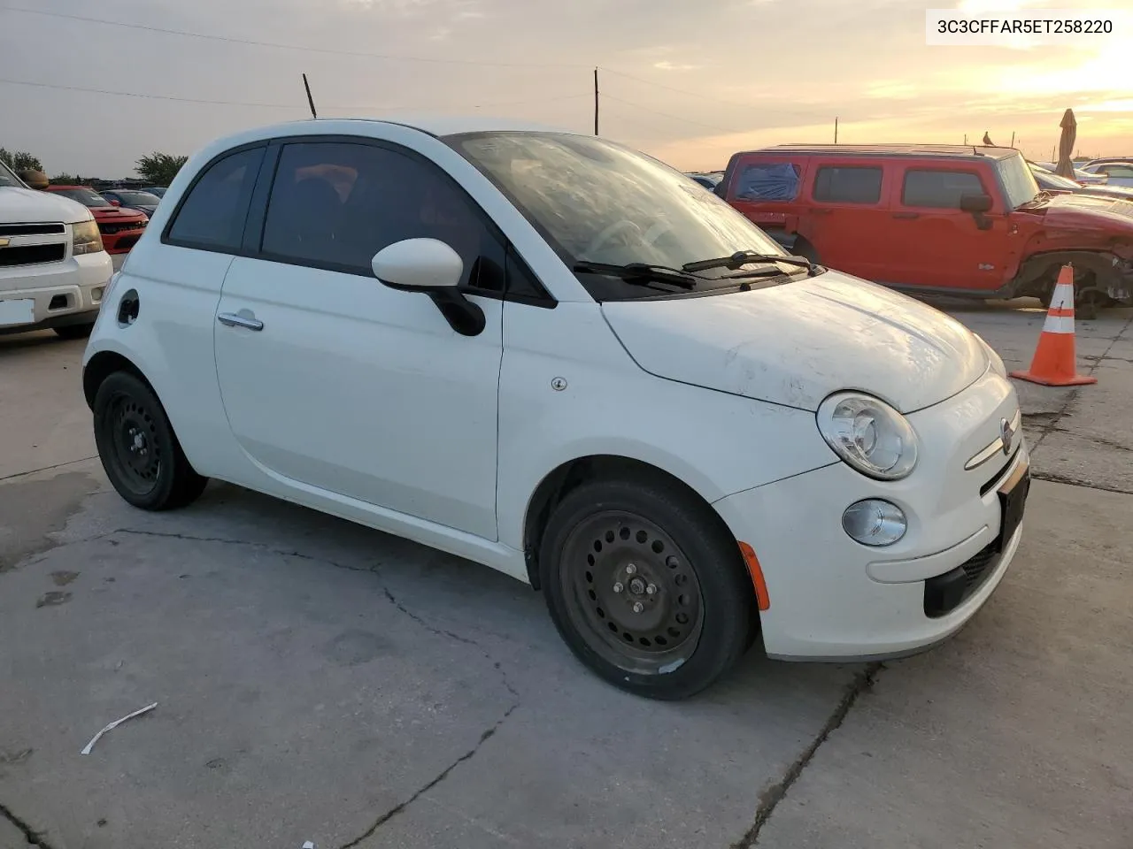 2014 Fiat 500 Pop VIN: 3C3CFFAR5ET258220 Lot: 70130294