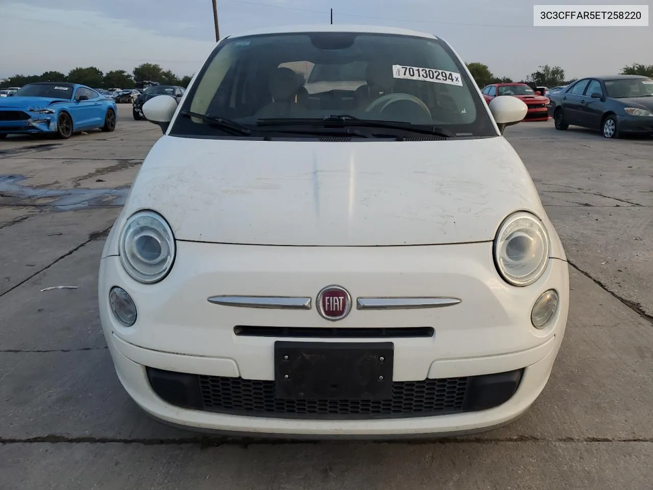 2014 Fiat 500 Pop VIN: 3C3CFFAR5ET258220 Lot: 70130294