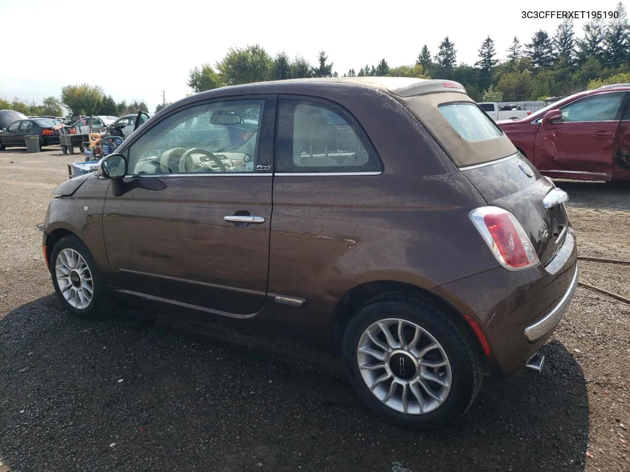 2014 Fiat 500 Lounge VIN: 3C3CFFERXET195190 Lot: 70264944