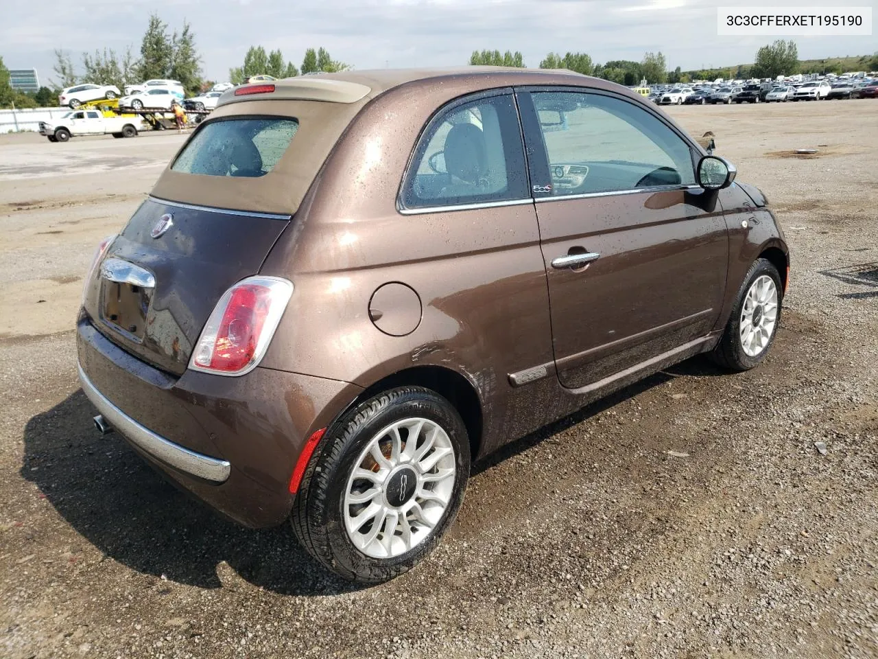 2014 Fiat 500 Lounge VIN: 3C3CFFERXET195190 Lot: 70264944