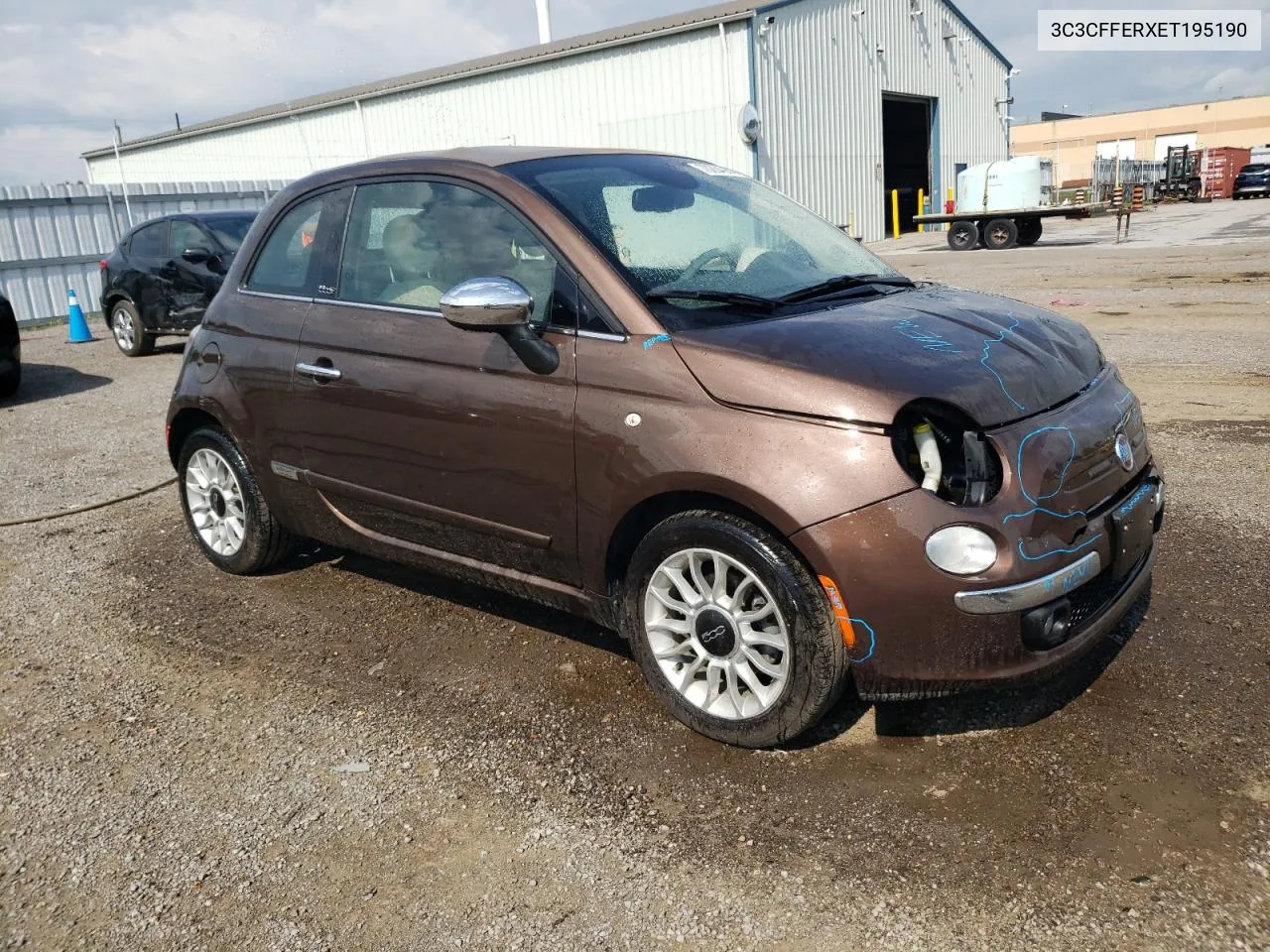 2014 Fiat 500 Lounge VIN: 3C3CFFERXET195190 Lot: 70264944