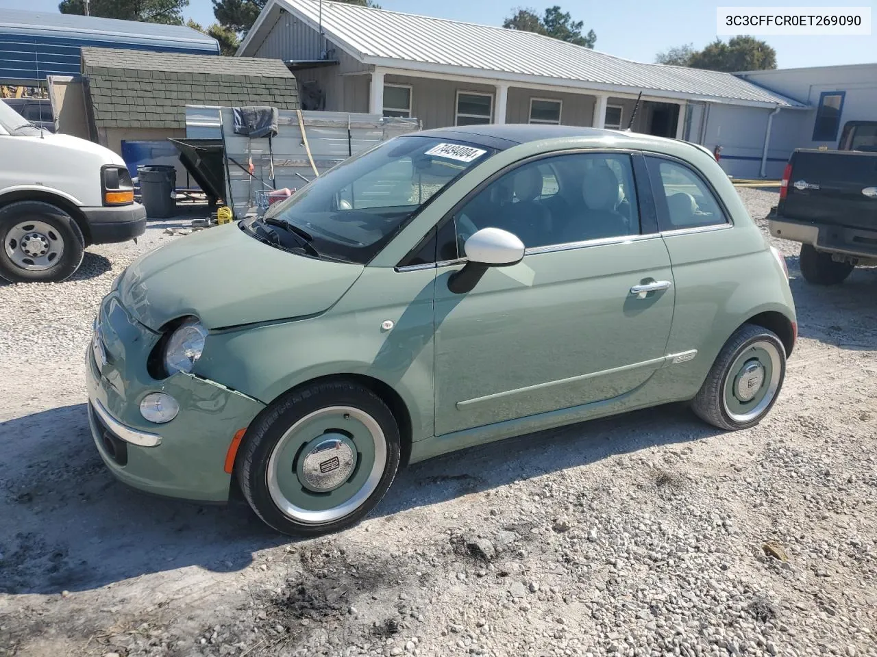 2014 Fiat 500 Lounge VIN: 3C3CFFCR0ET269090 Lot: 74494004