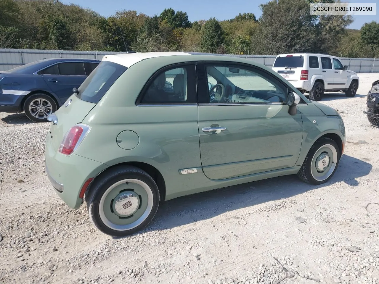 2014 Fiat 500 Lounge VIN: 3C3CFFCR0ET269090 Lot: 74494004