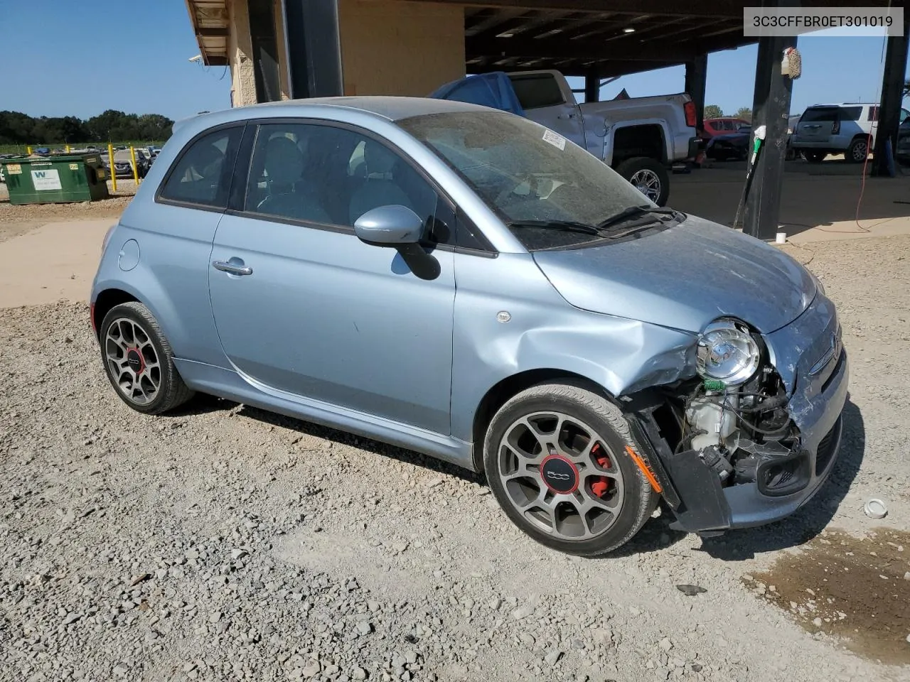 2014 Fiat 500 Sport VIN: 3C3CFFBR0ET301019 Lot: 76070454