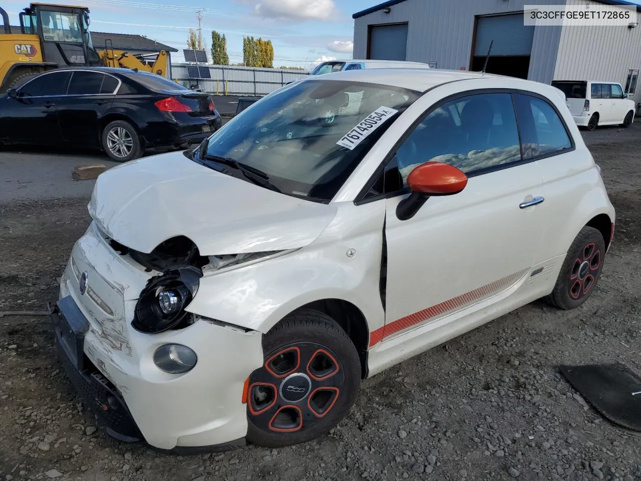 2014 Fiat 500 Electric VIN: 3C3CFFGE9ET172865 Lot: 76743054