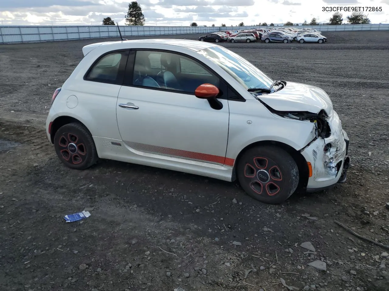 2014 Fiat 500 Electric VIN: 3C3CFFGE9ET172865 Lot: 76743054