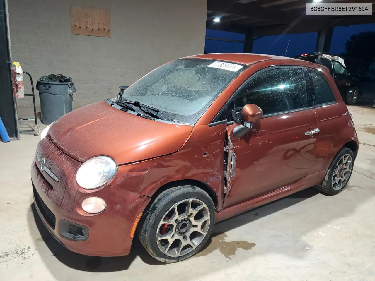 2014 Fiat 500 Sport VIN: 3C3CFFBR8ET291694 Lot: 77889174