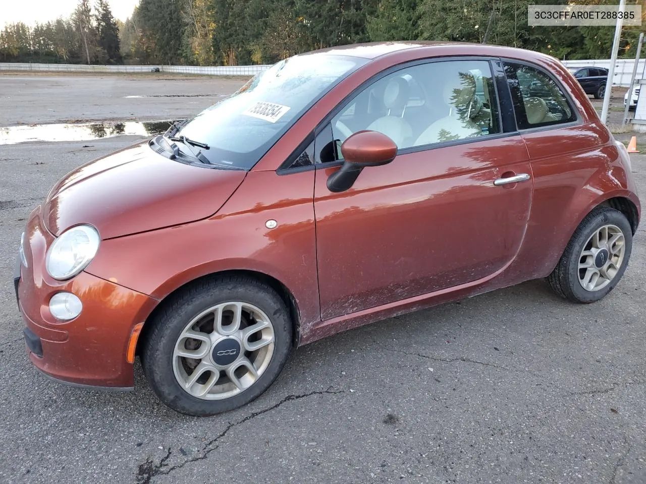 2014 Fiat 500 Pop VIN: 3C3CFFAR0ET288385 Lot: 79536354