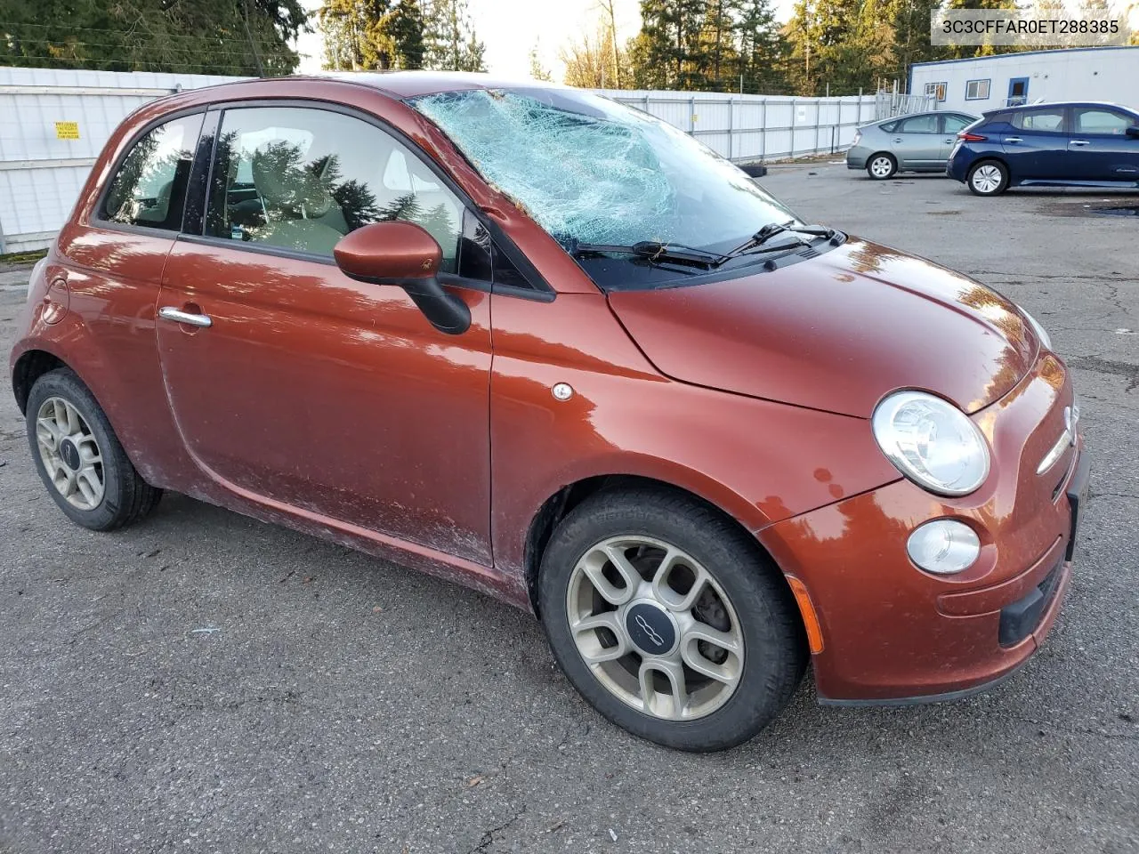 2014 Fiat 500 Pop VIN: 3C3CFFAR0ET288385 Lot: 79536354