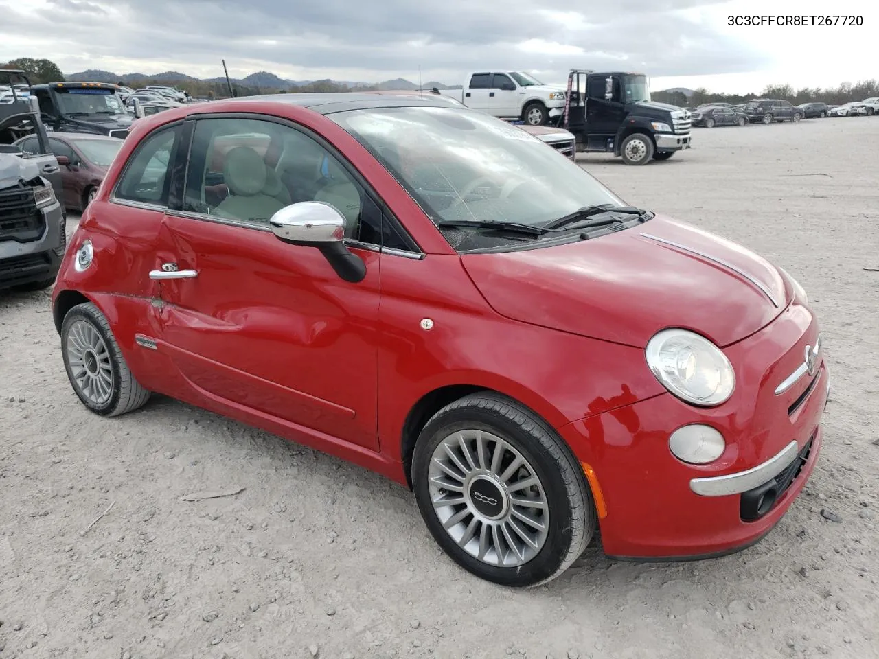 2014 Fiat 500 Lounge VIN: 3C3CFFCR8ET267720 Lot: 79603784