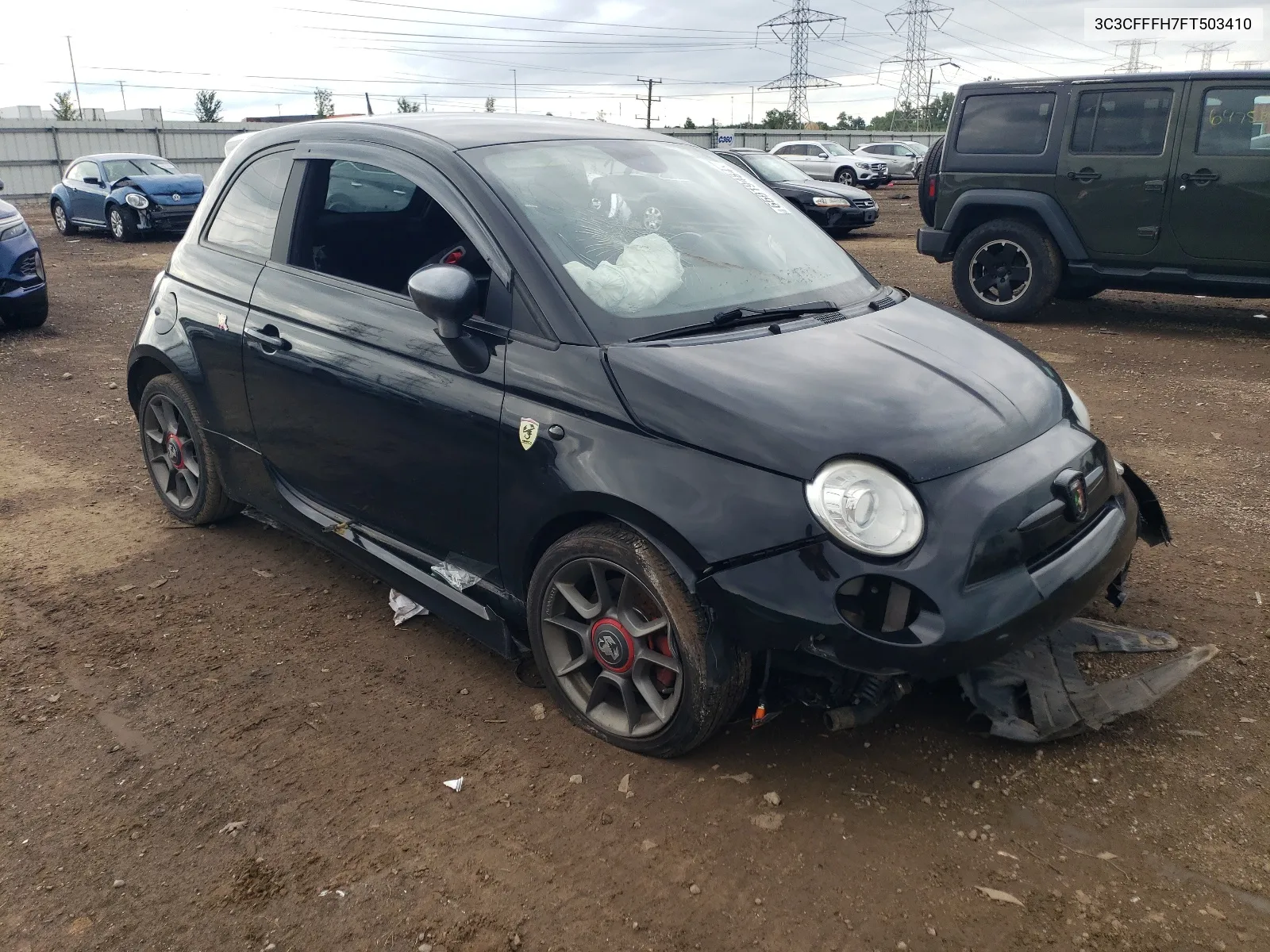 2015 Fiat 500 Abarth VIN: 3C3CFFFH7FT503410 Lot: 65019484