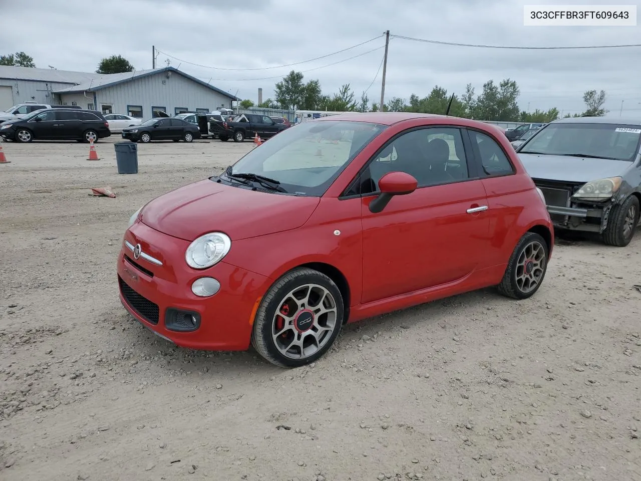 2015 Fiat 500 Sport VIN: 3C3CFFBR3FT609643 Lot: 66416464