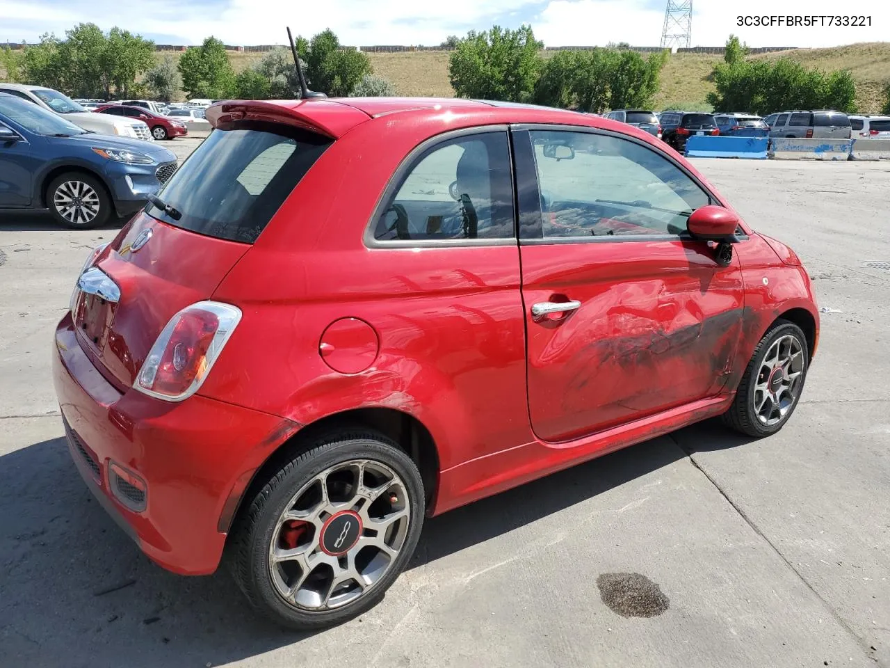 2015 Fiat 500 Sport VIN: 3C3CFFBR5FT733221 Lot: 69302244