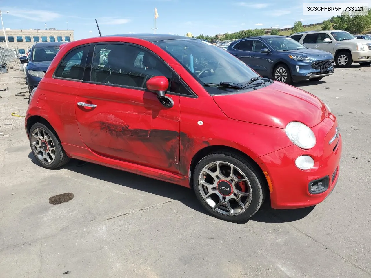 2015 Fiat 500 Sport VIN: 3C3CFFBR5FT733221 Lot: 69302244