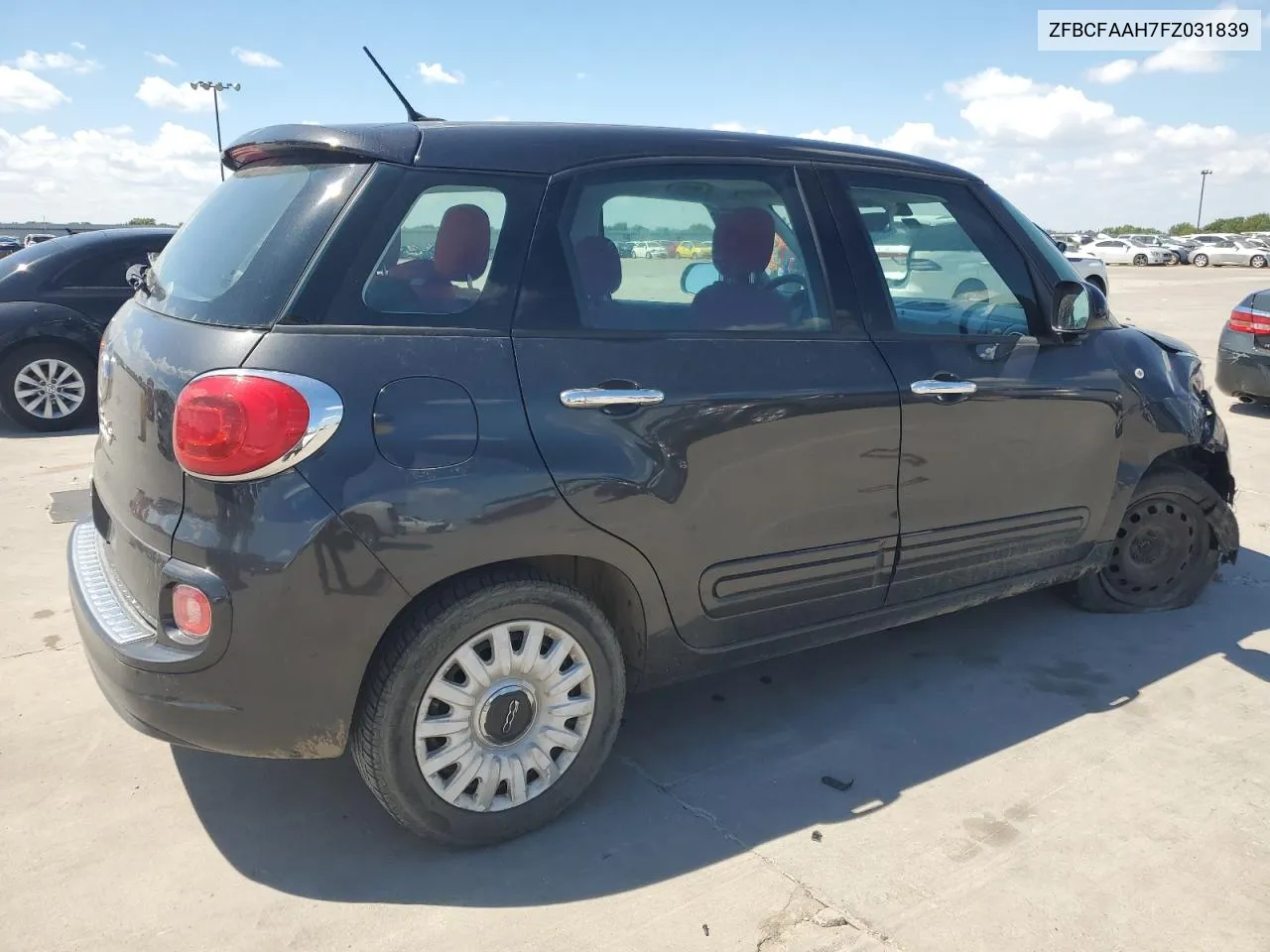 2015 Fiat 500L Pop VIN: ZFBCFAAH7FZ031839 Lot: 72050944