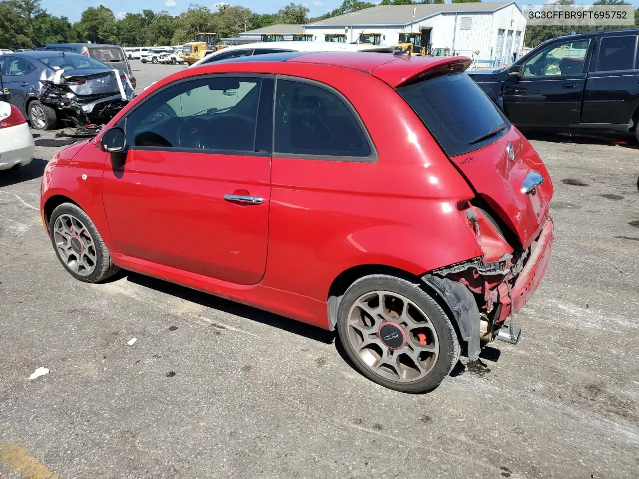 2015 Fiat 500 Sport VIN: 3C3CFFBR9FT695752 Lot: 73249554