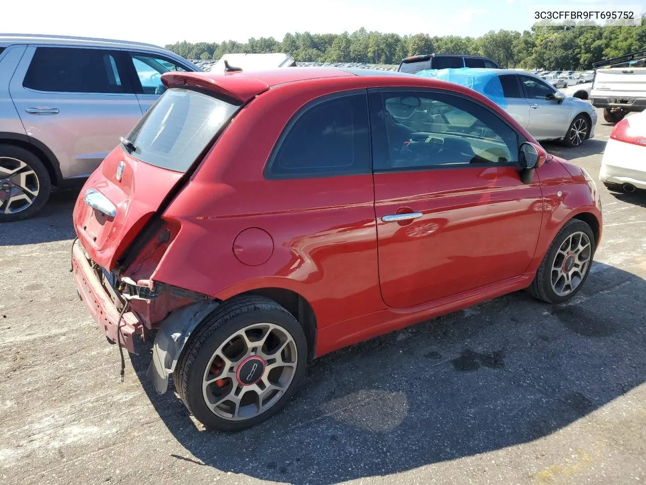 2015 Fiat 500 Sport VIN: 3C3CFFBR9FT695752 Lot: 73249554