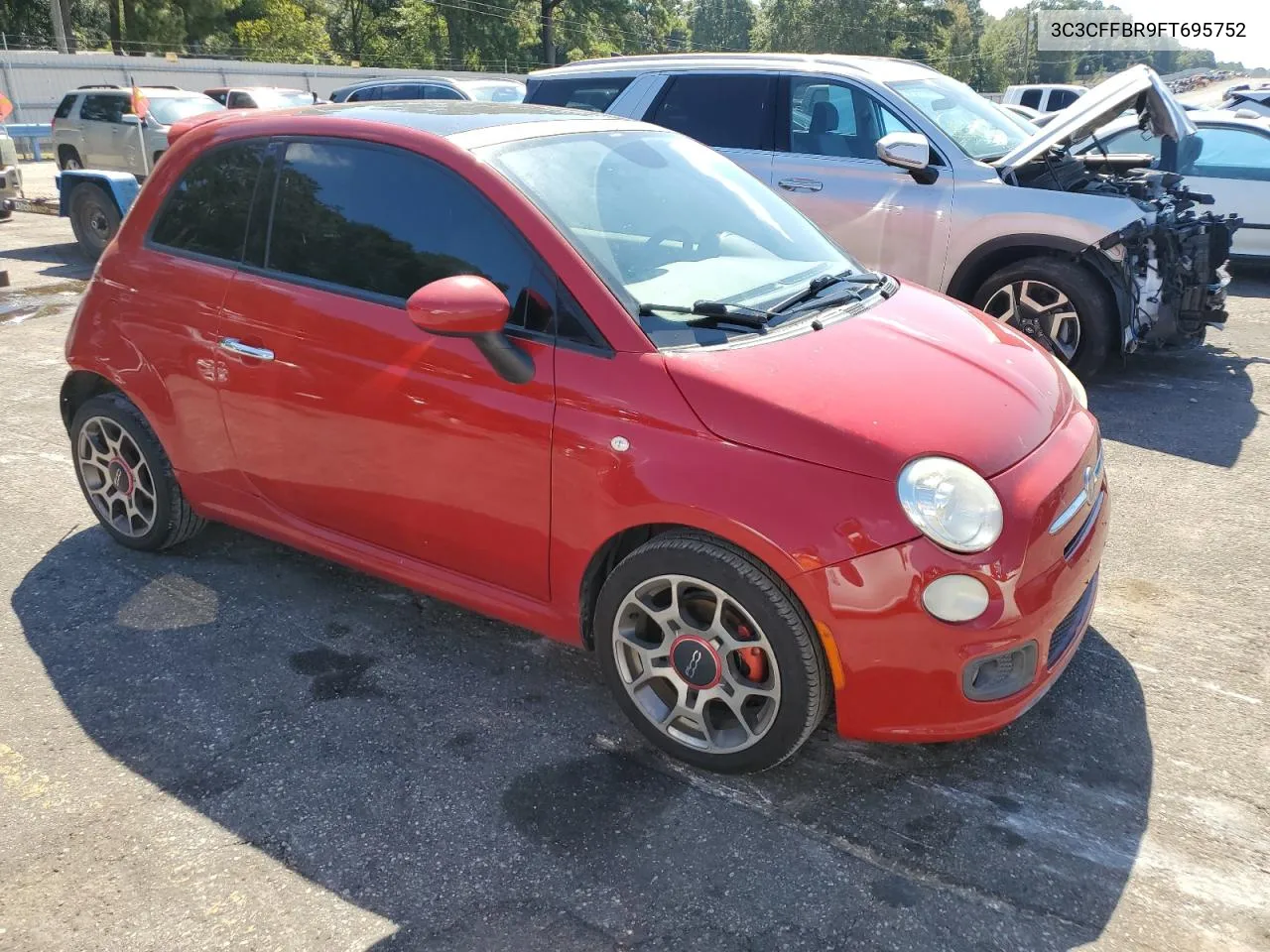 2015 Fiat 500 Sport VIN: 3C3CFFBR9FT695752 Lot: 73249554