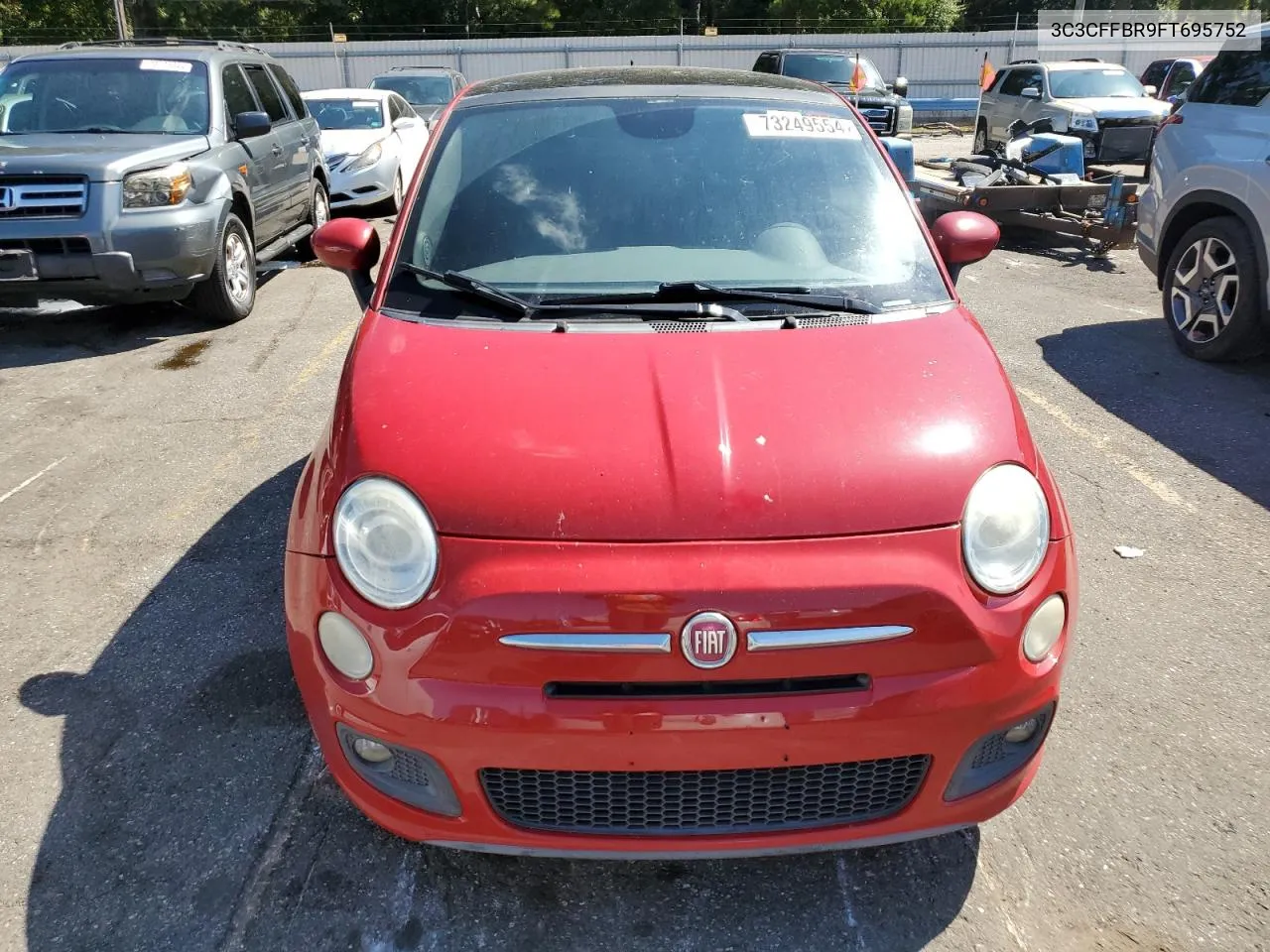 2015 Fiat 500 Sport VIN: 3C3CFFBR9FT695752 Lot: 73249554