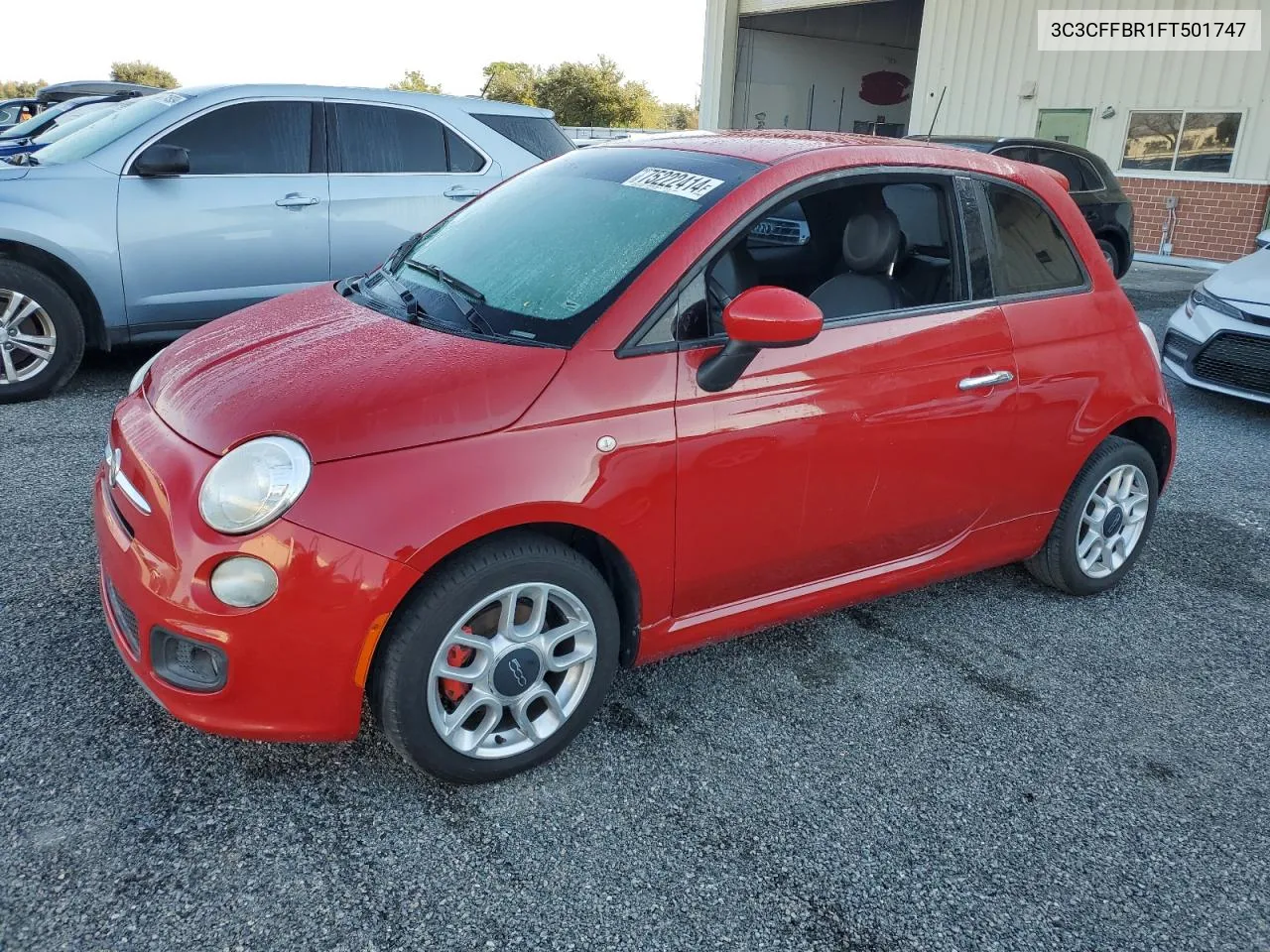 2015 Fiat 500 Sport VIN: 3C3CFFBR1FT501747 Lot: 75222414