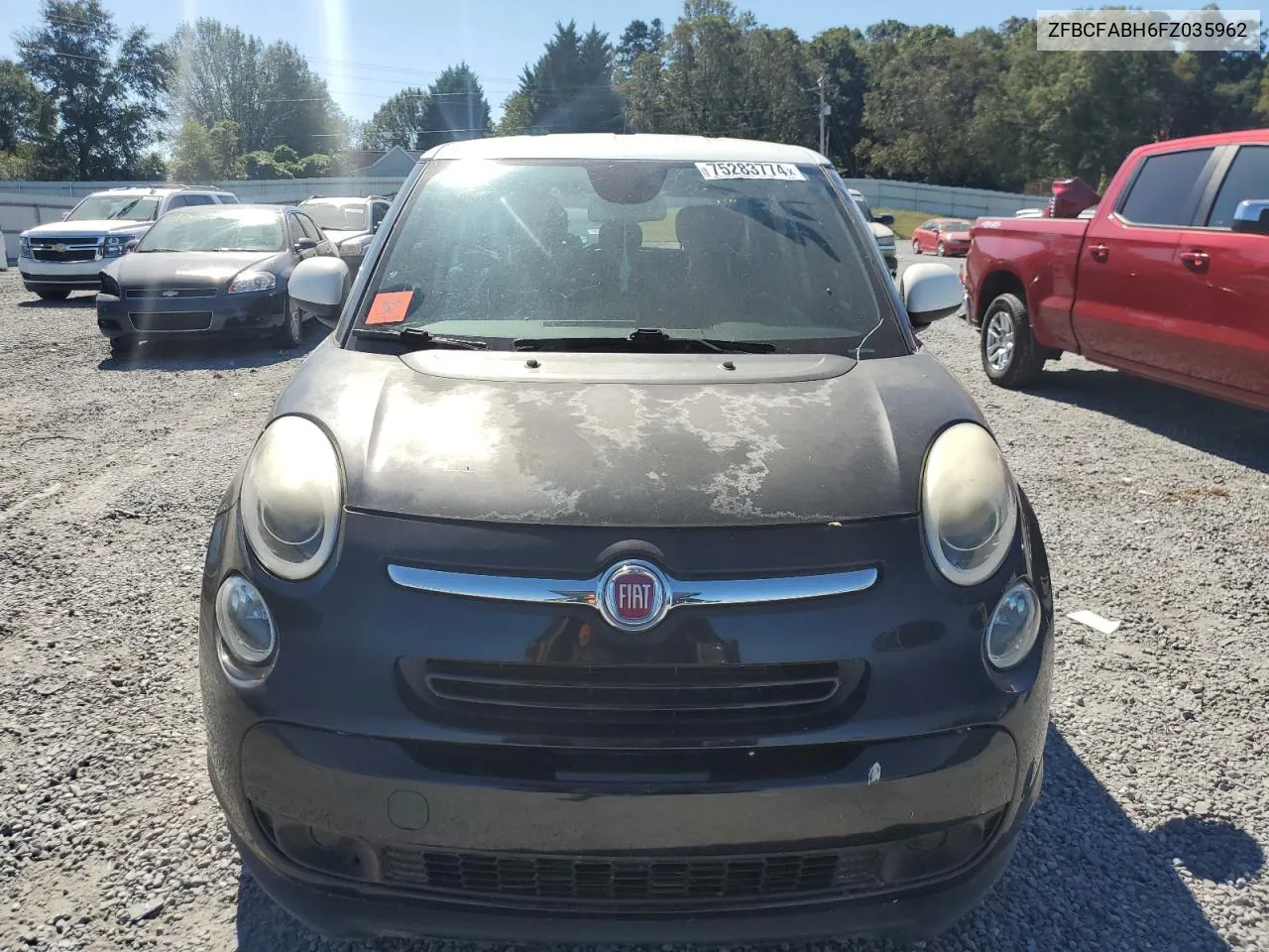 2015 Fiat 500L Easy VIN: ZFBCFABH6FZ035962 Lot: 75283774