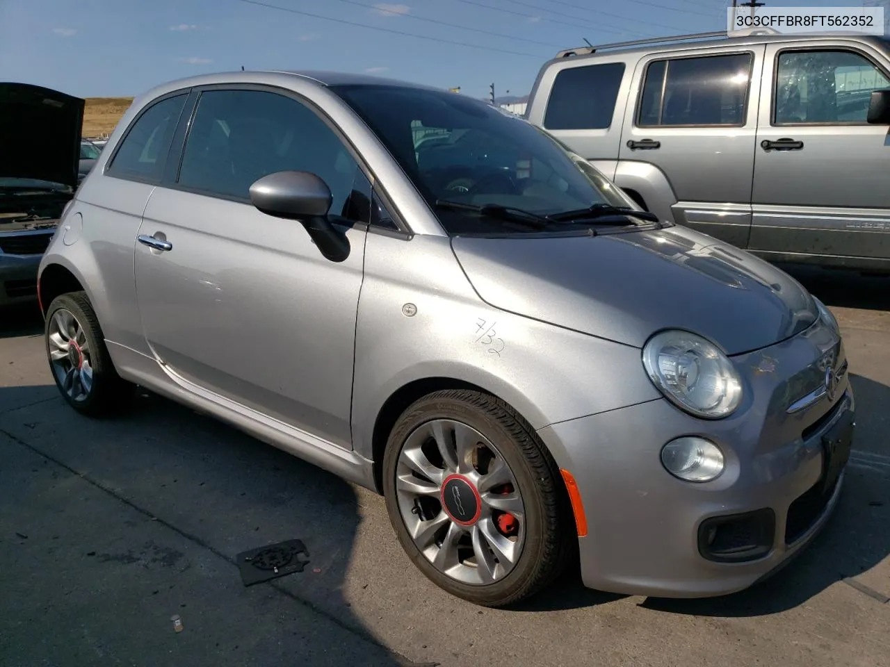 2015 Fiat 500 Sport VIN: 3C3CFFBR8FT562352 Lot: 75327554