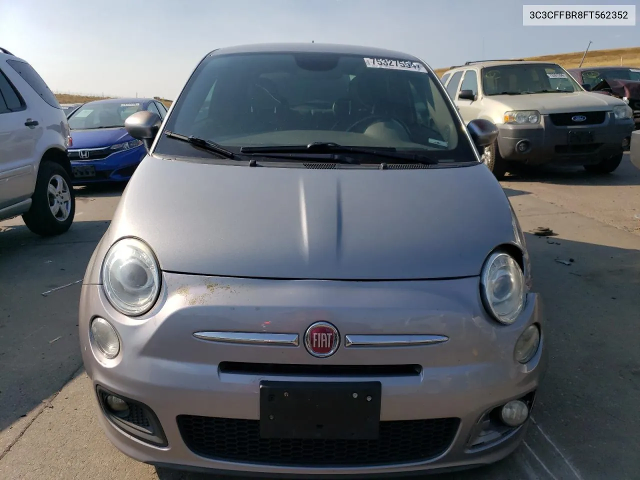 2015 Fiat 500 Sport VIN: 3C3CFFBR8FT562352 Lot: 75327554