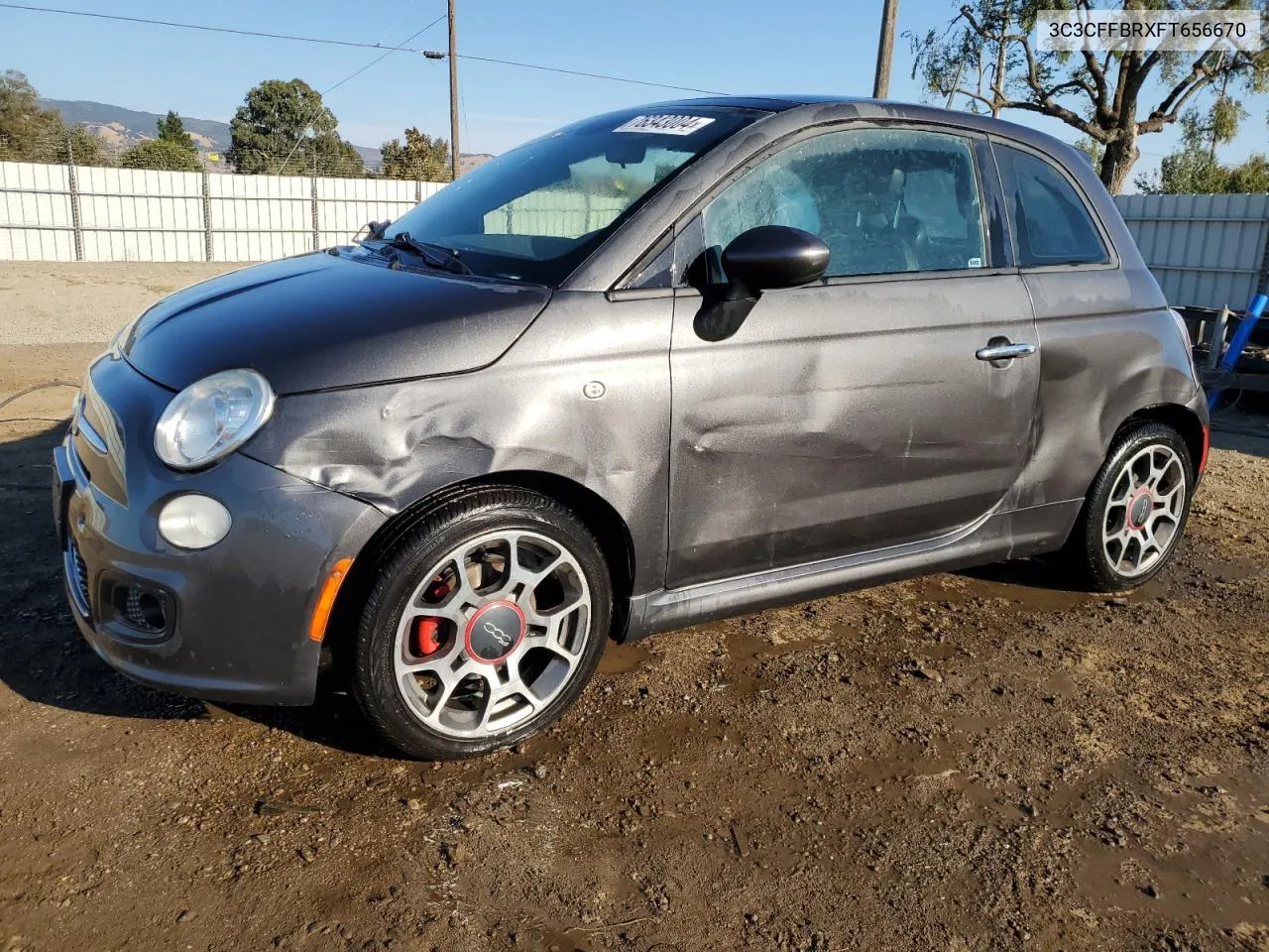 2015 Fiat 500 Sport VIN: 3C3CFFBRXFT656670 Lot: 76343004